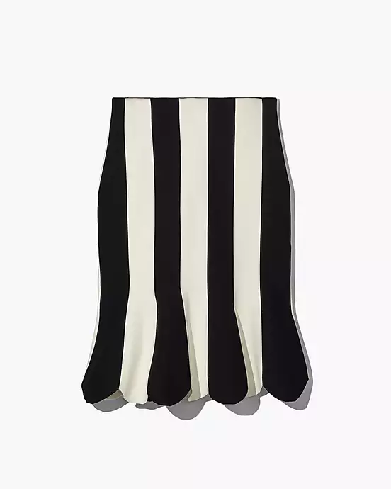 마크 바이 마크 제이콥스 Marc by Marc jacobs The Scuba Stripe Skirt,BLACK/IVORY