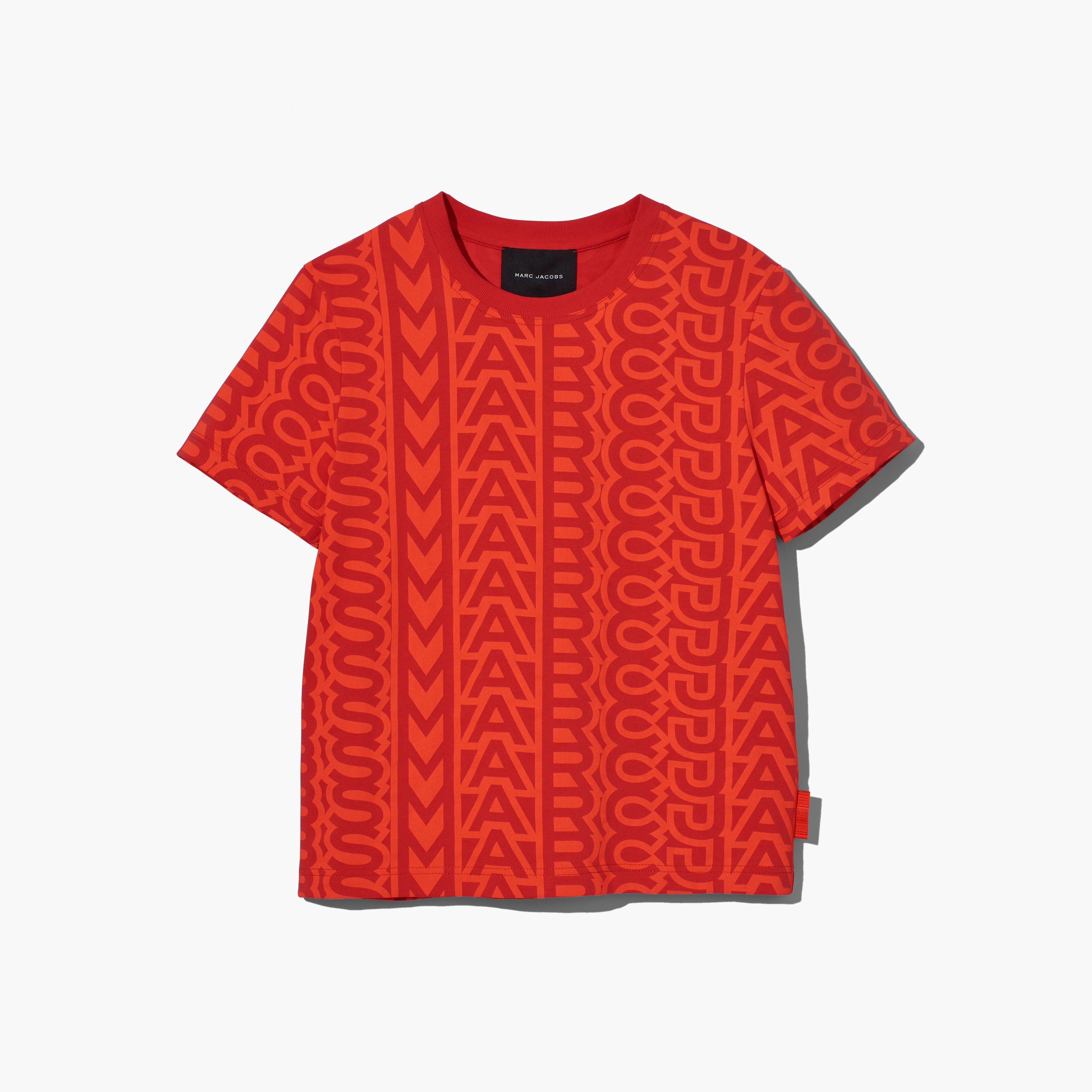 The Monogram Baby Tee - ELECTRIC ORANGE/TRUE RED