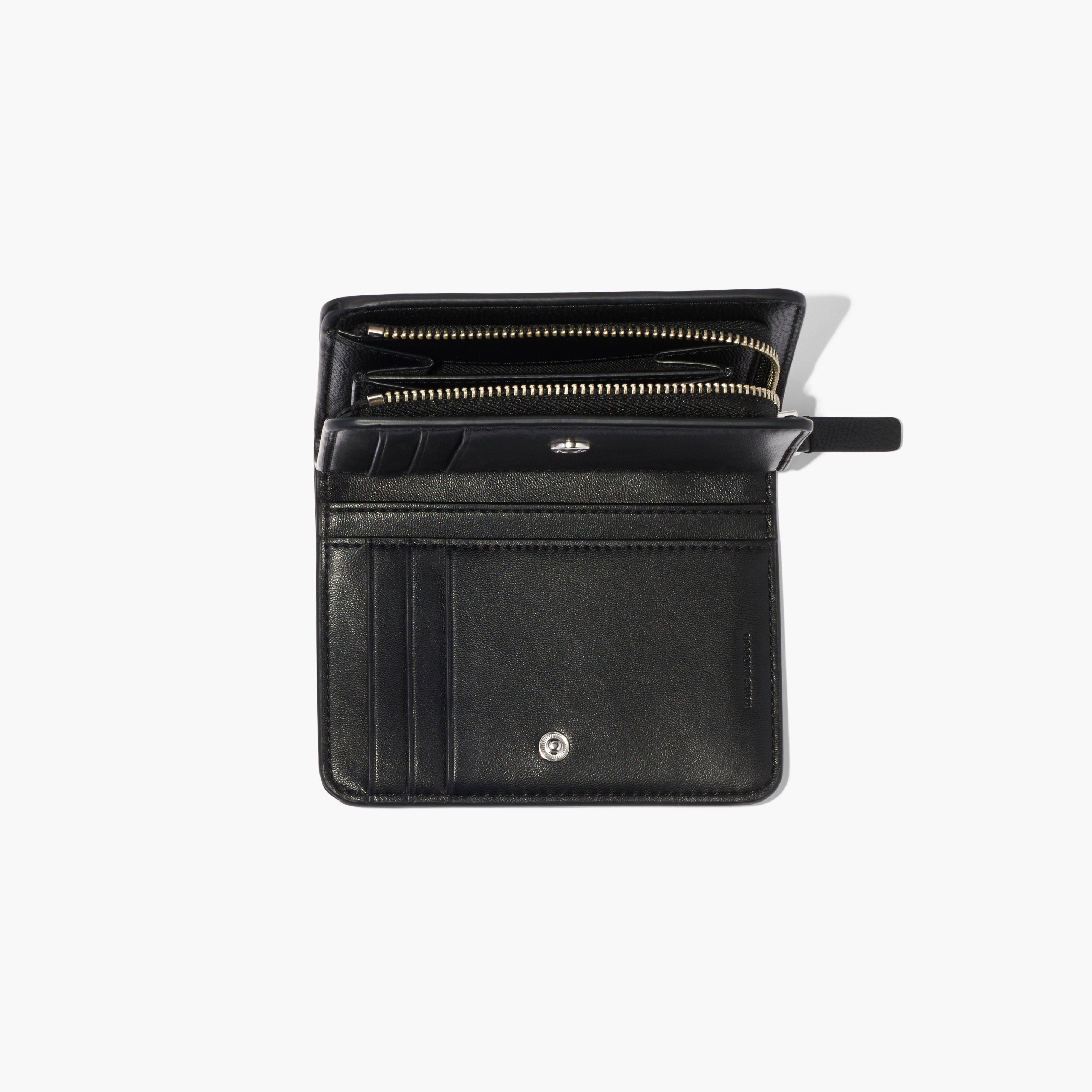 The Monogram Mini Compact Wallet - BLACK/WHITE--Alternate view