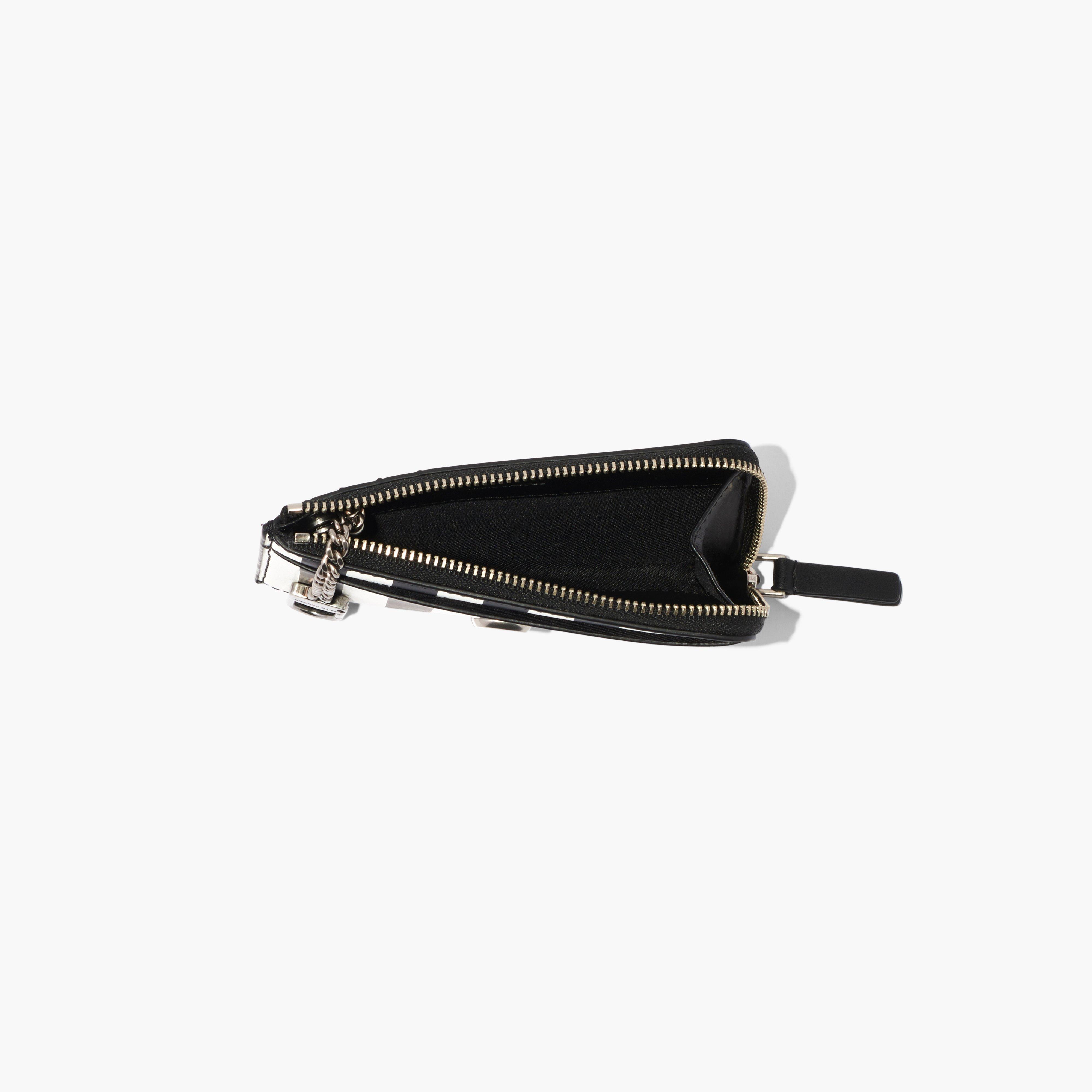 The Striped J Marc Top Zip Multi Wallet - BLACK/WHITE--Alternate view