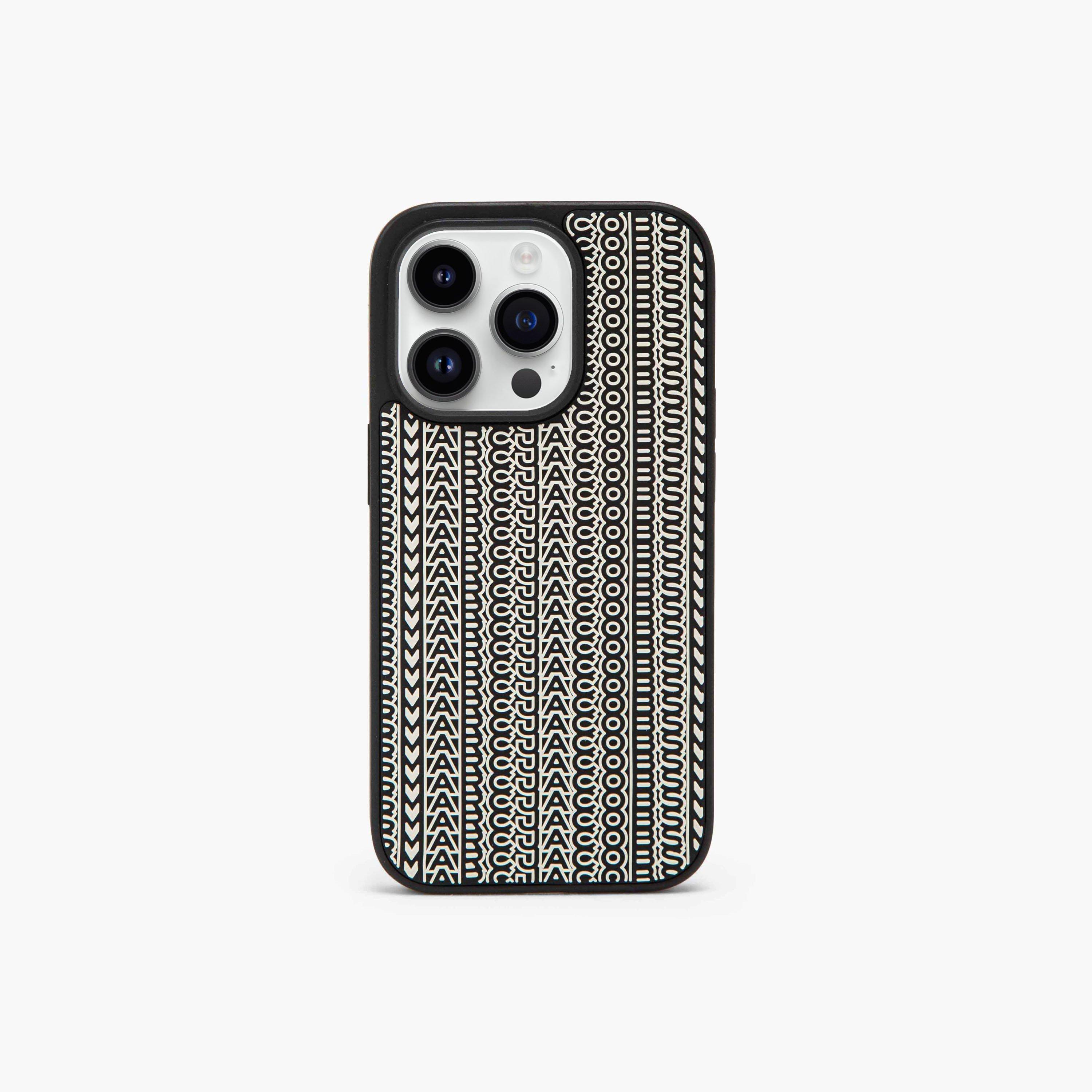 The Monogram iPhone 14 Pro 3D Case - BLACK/WHITE