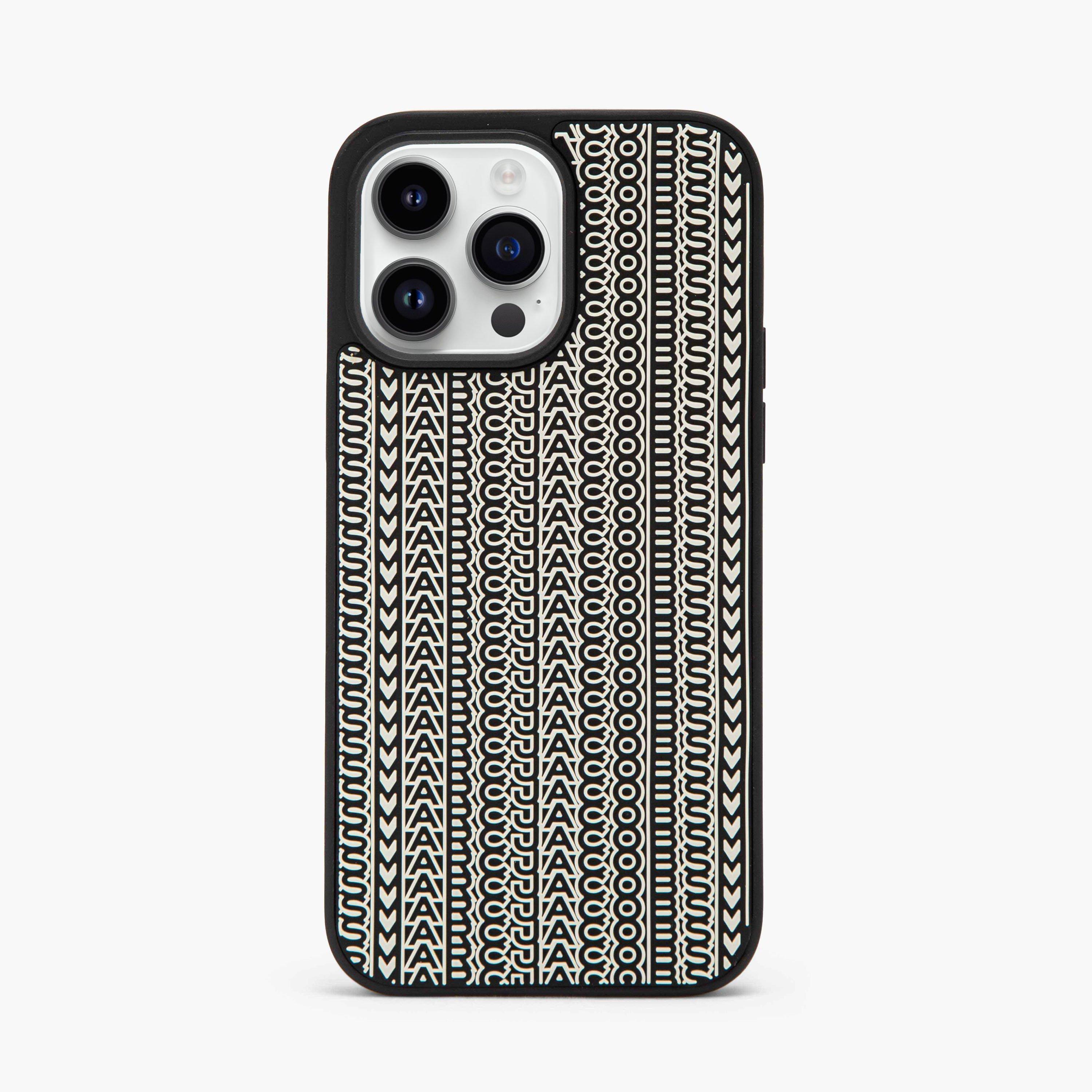 The Monogram iPhone 14 Pro Max 3D Case - BLACK/WHITE