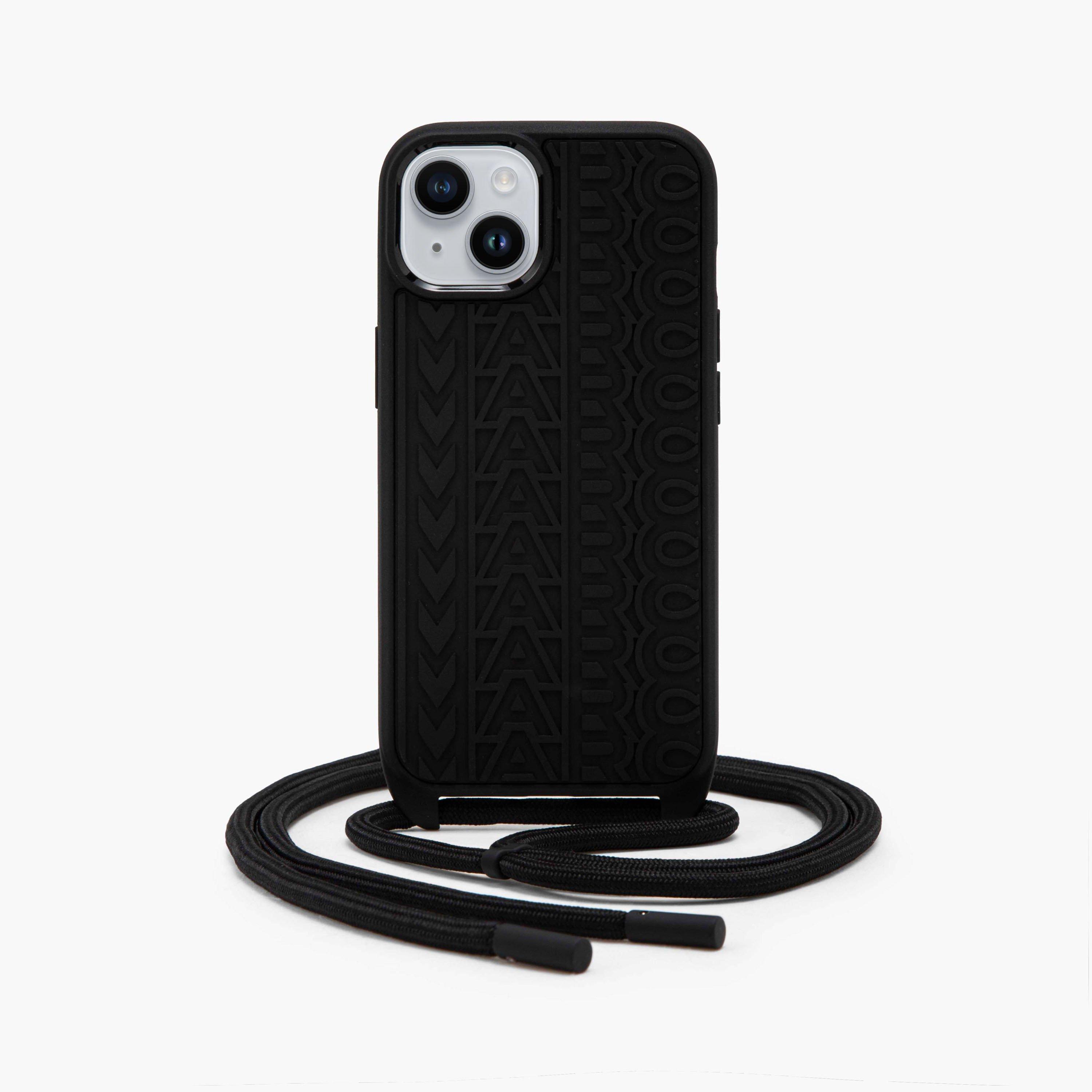 The Monogram iPhone 14 Crossbody Case - BLACK