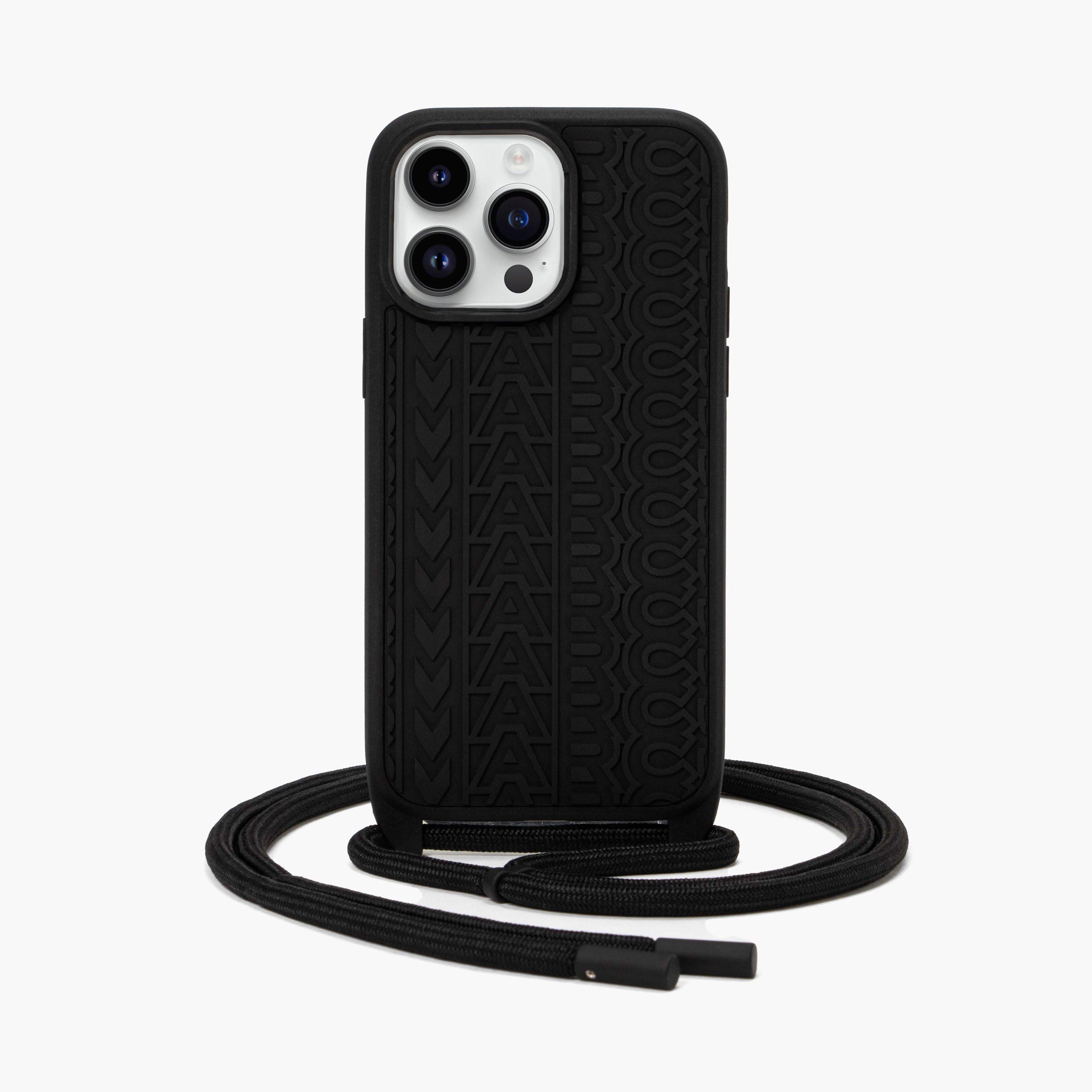 The Monogram iPhone 14 Pro Max Crossbody Case - BLACK