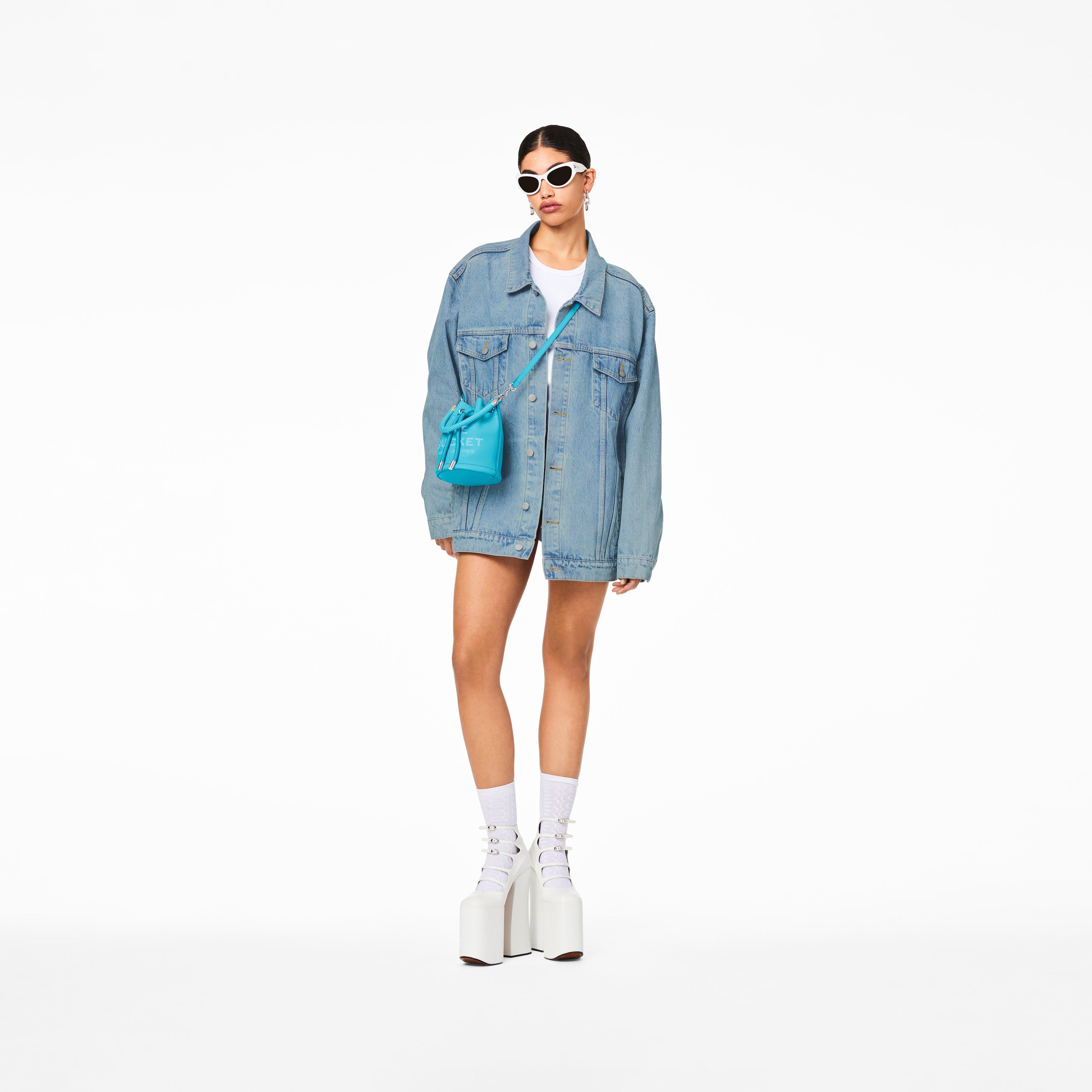 The Leather Micro Bucket Bag - POOL--Alternate view