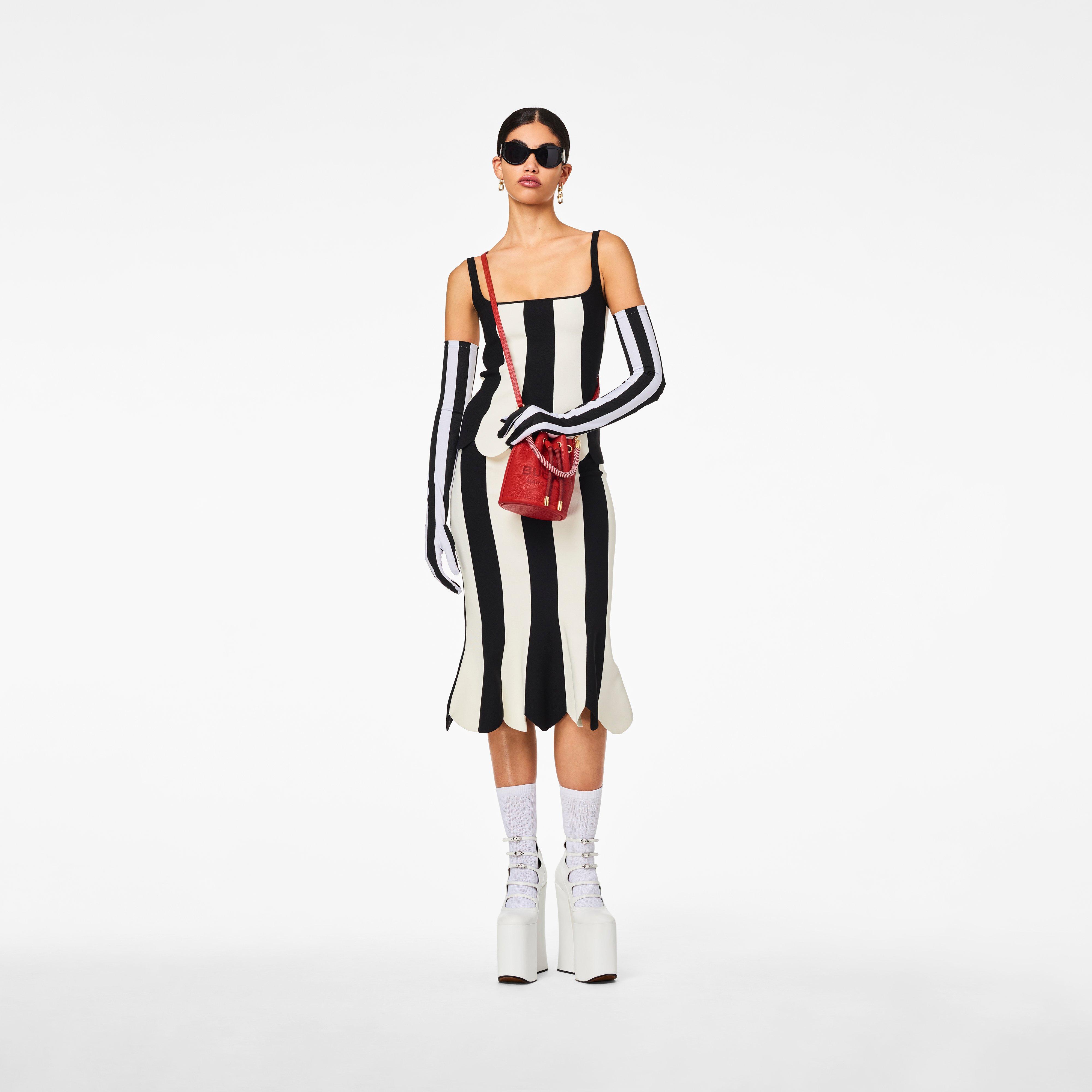 The Leather Micro Bucket Bag - TRUE RED--Alternate view