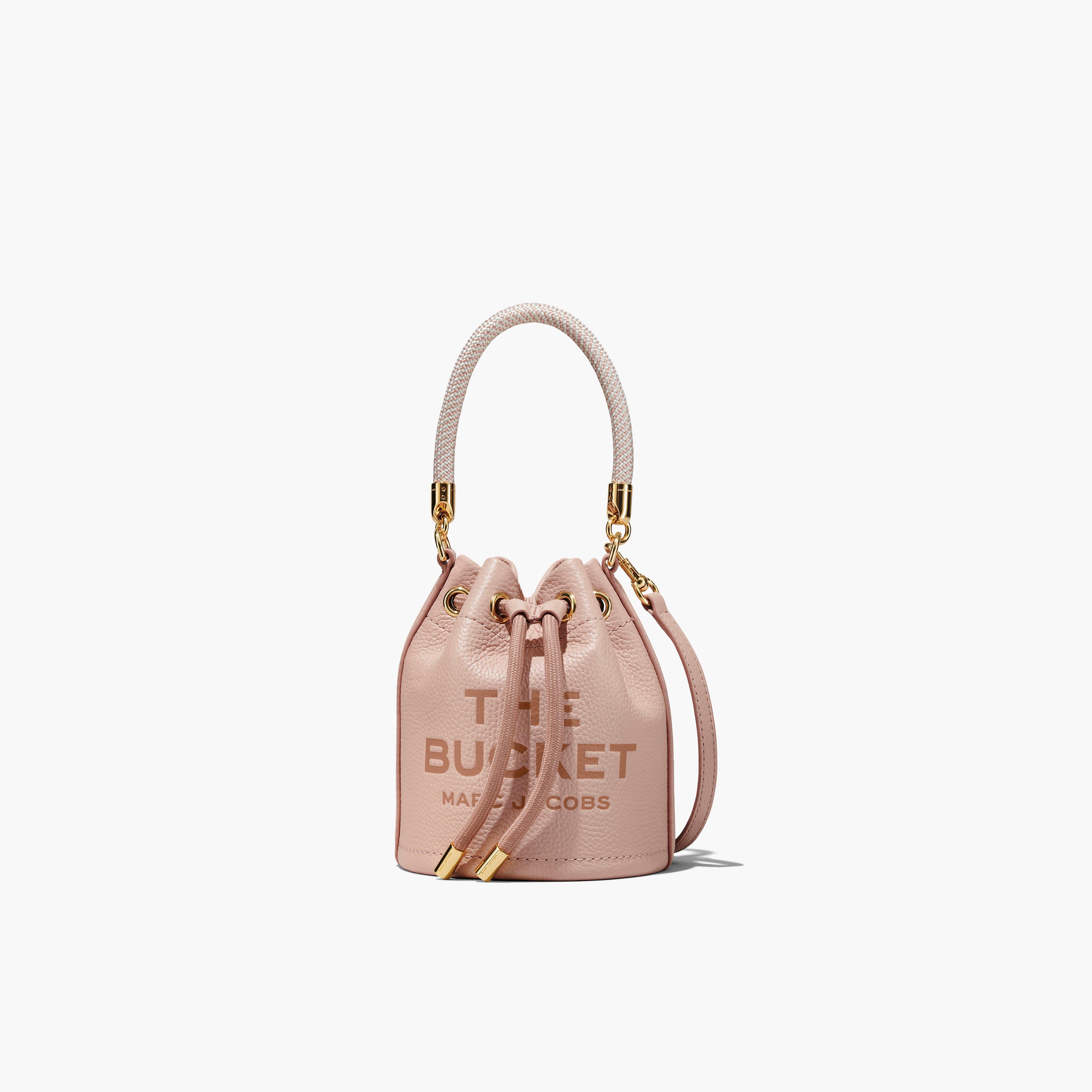 The Leather Micro Bucket Bag - ROSE