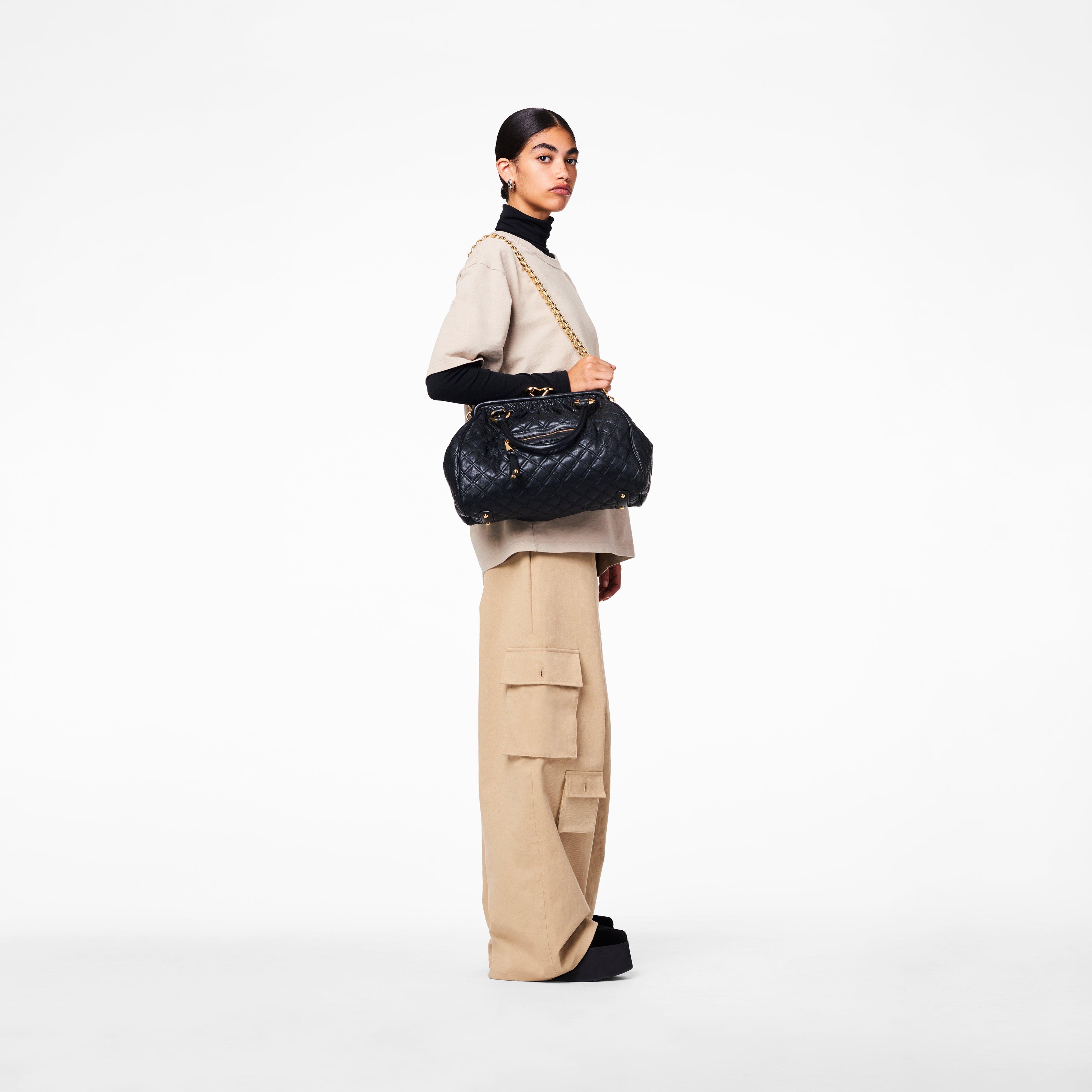 Re-Edition Quilted Leather Stam Bag - BLACK--Alternate view