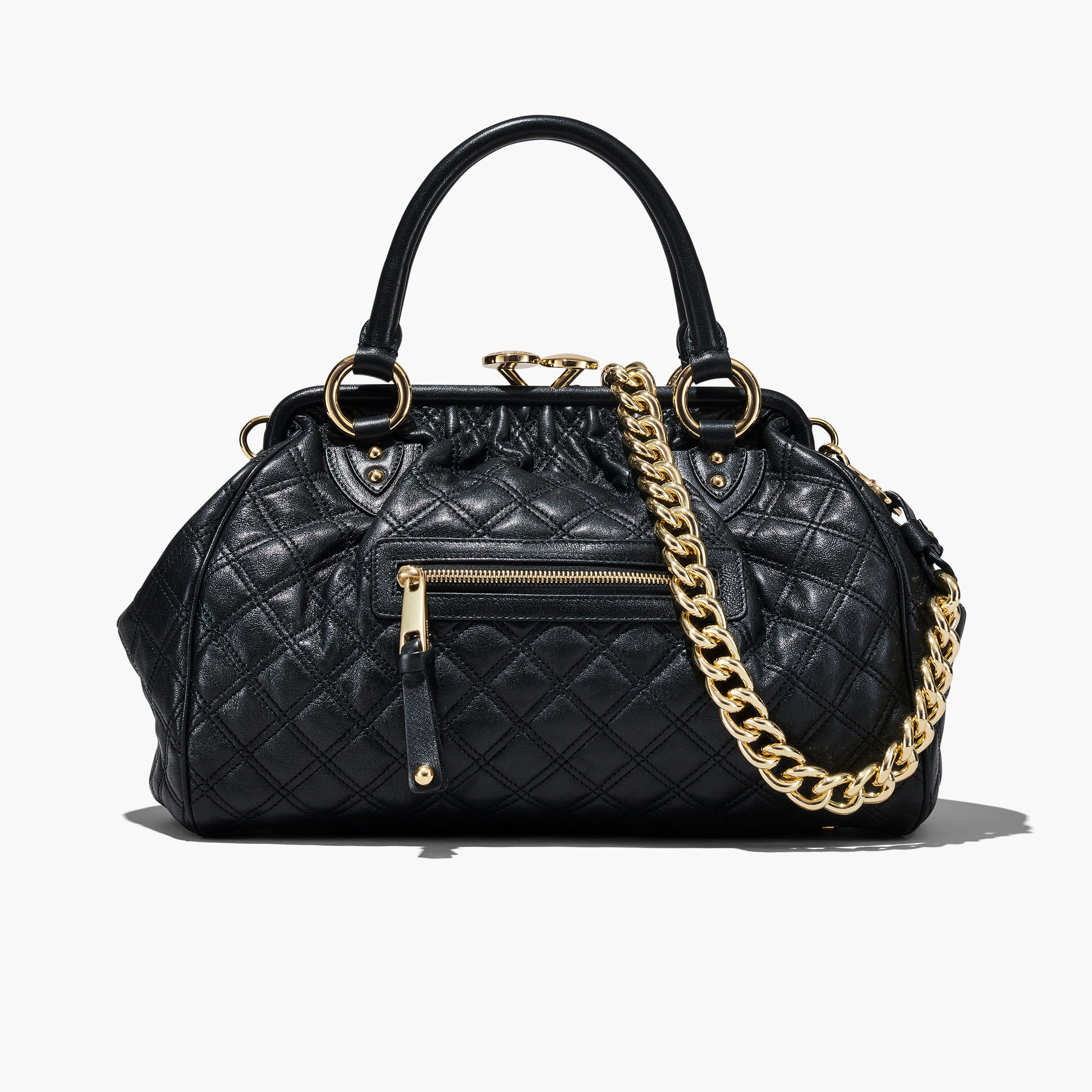 Re-Edition Quilted Leather Stam Bag - BLACK
