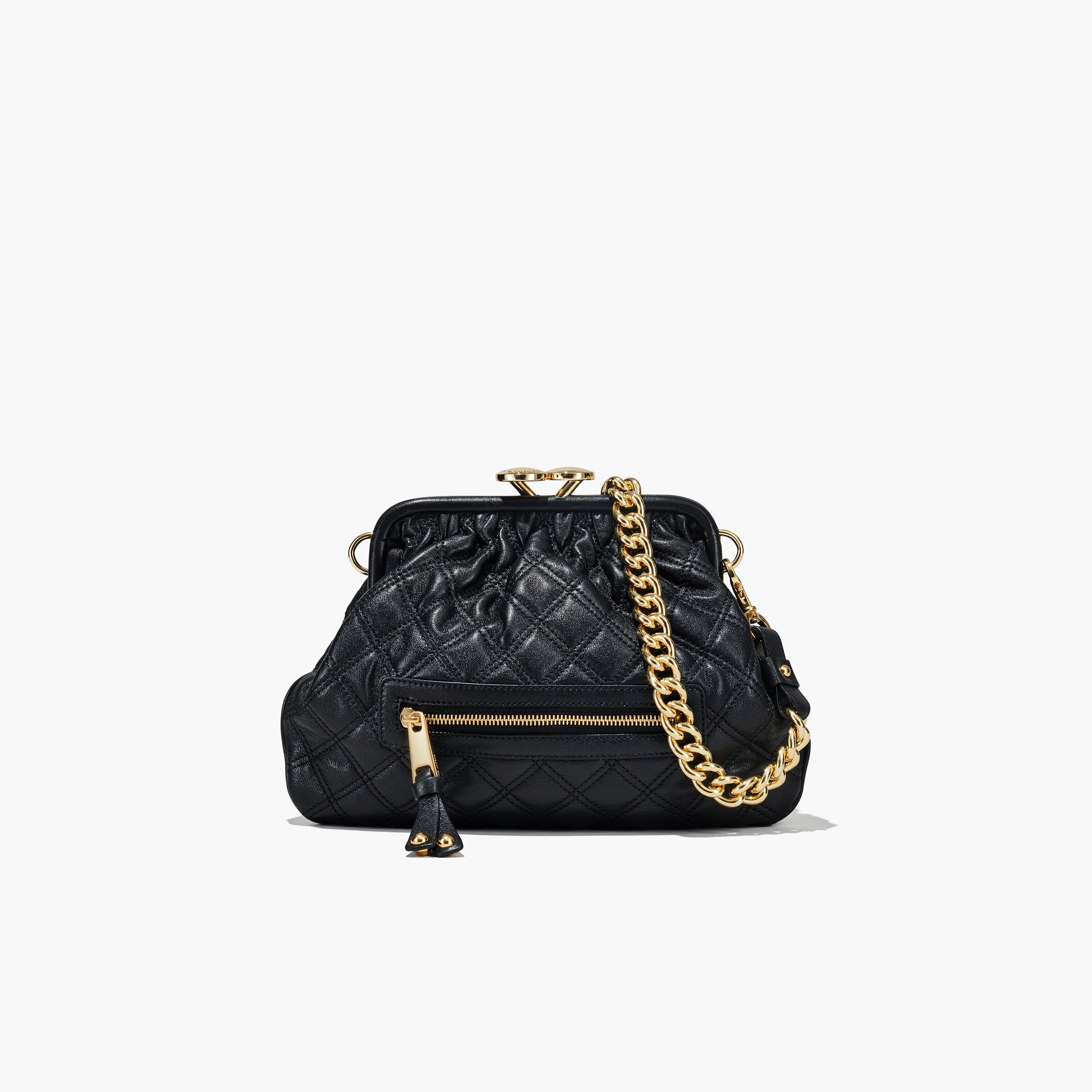 Re-Edition Quilted Leather Little Stam Bag - BLACK
