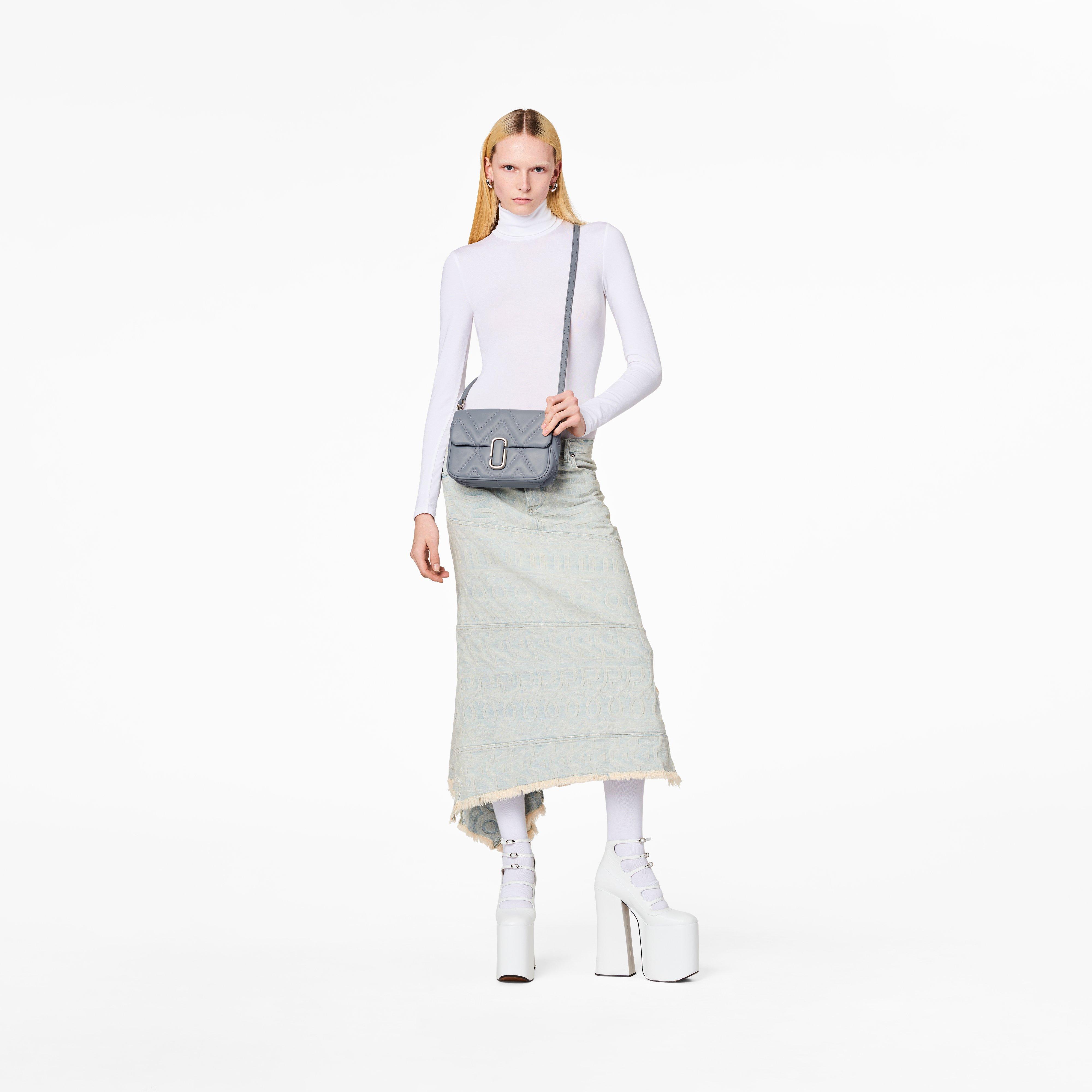 The Quilted Leather J Marc Shoulder Bag - WOLF GREY--Alternate view