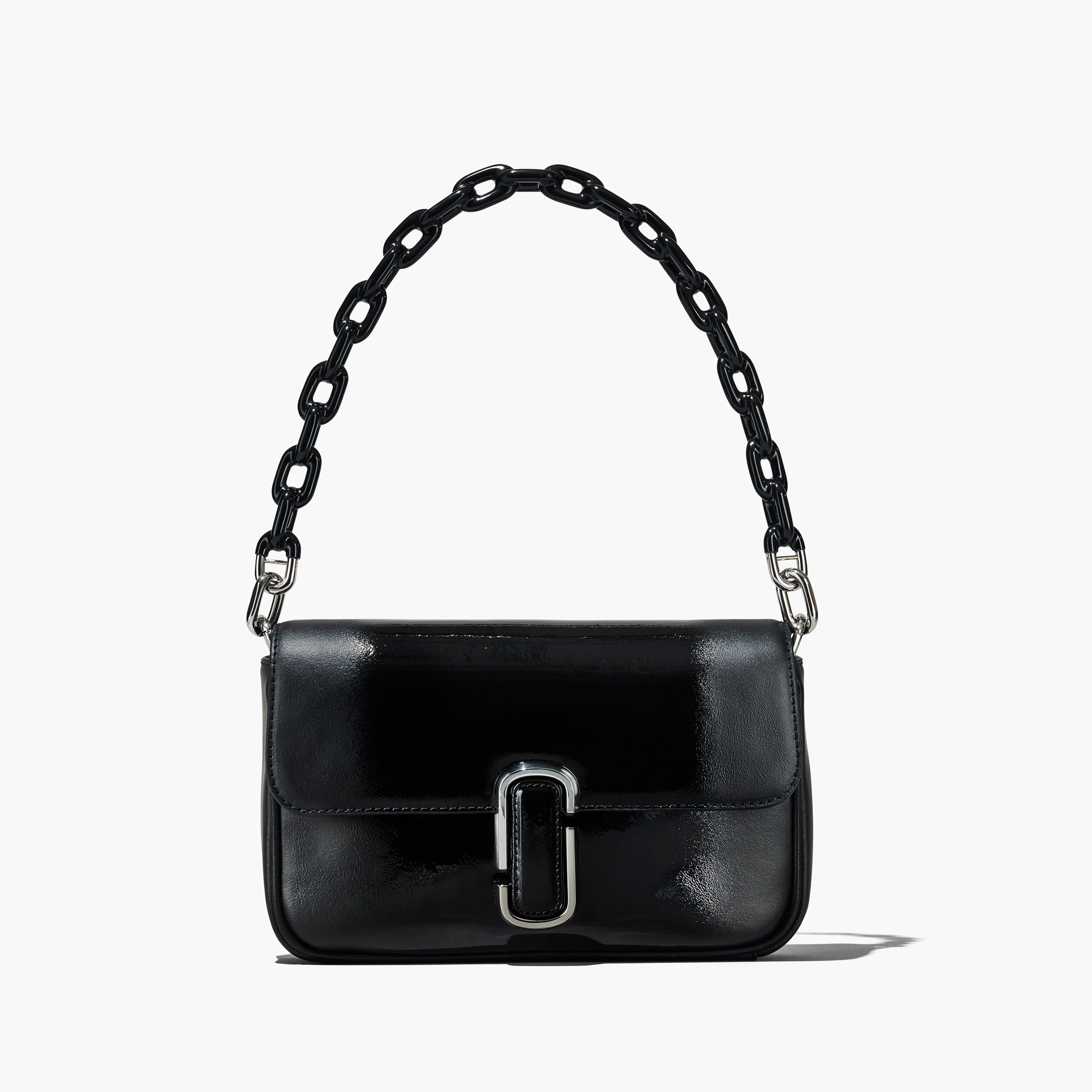 The Shadow Patent Leather J Marc Shoulder Bag - BLACK