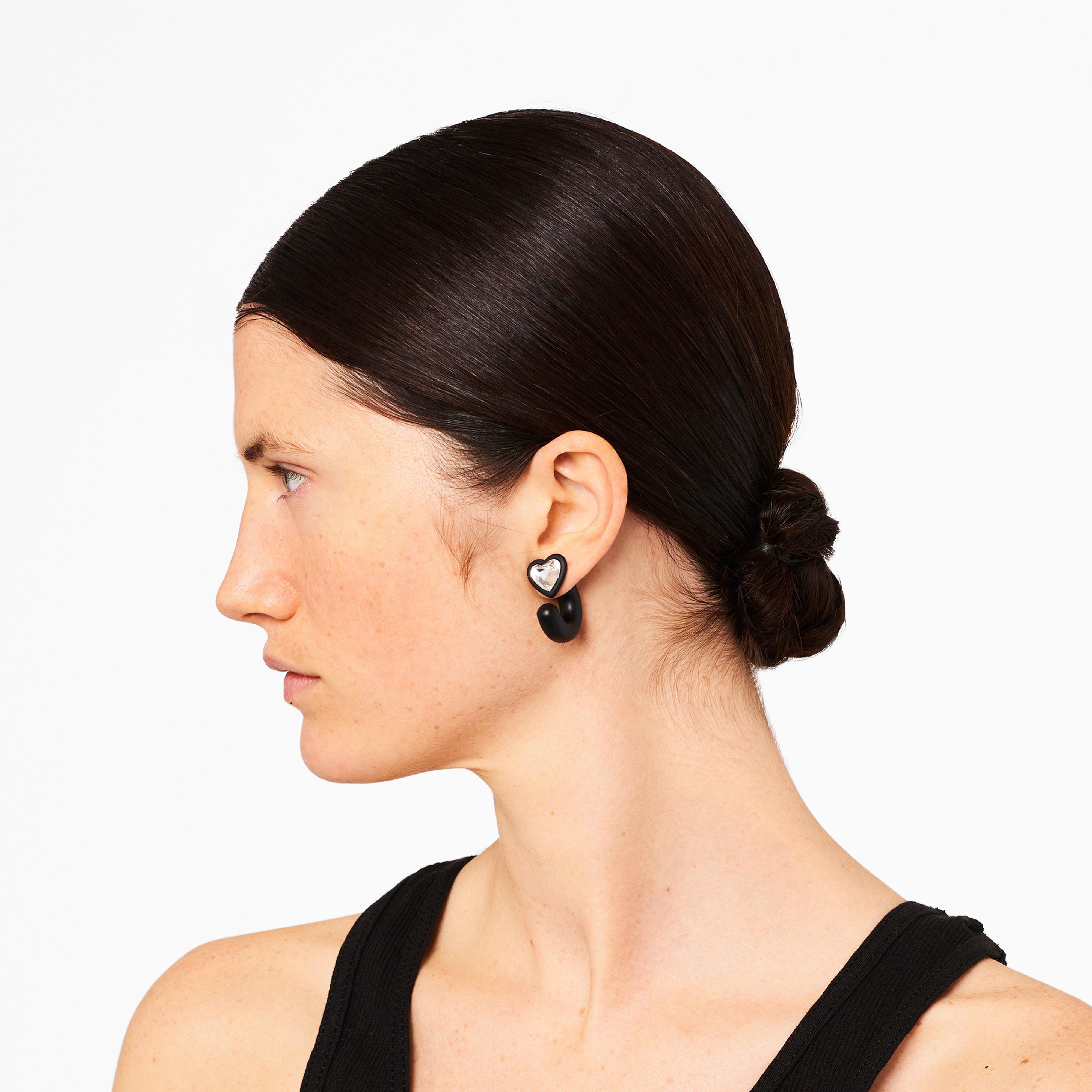 The Charmed Heart Hoops DTM - BLACK MULTI--Alternate view