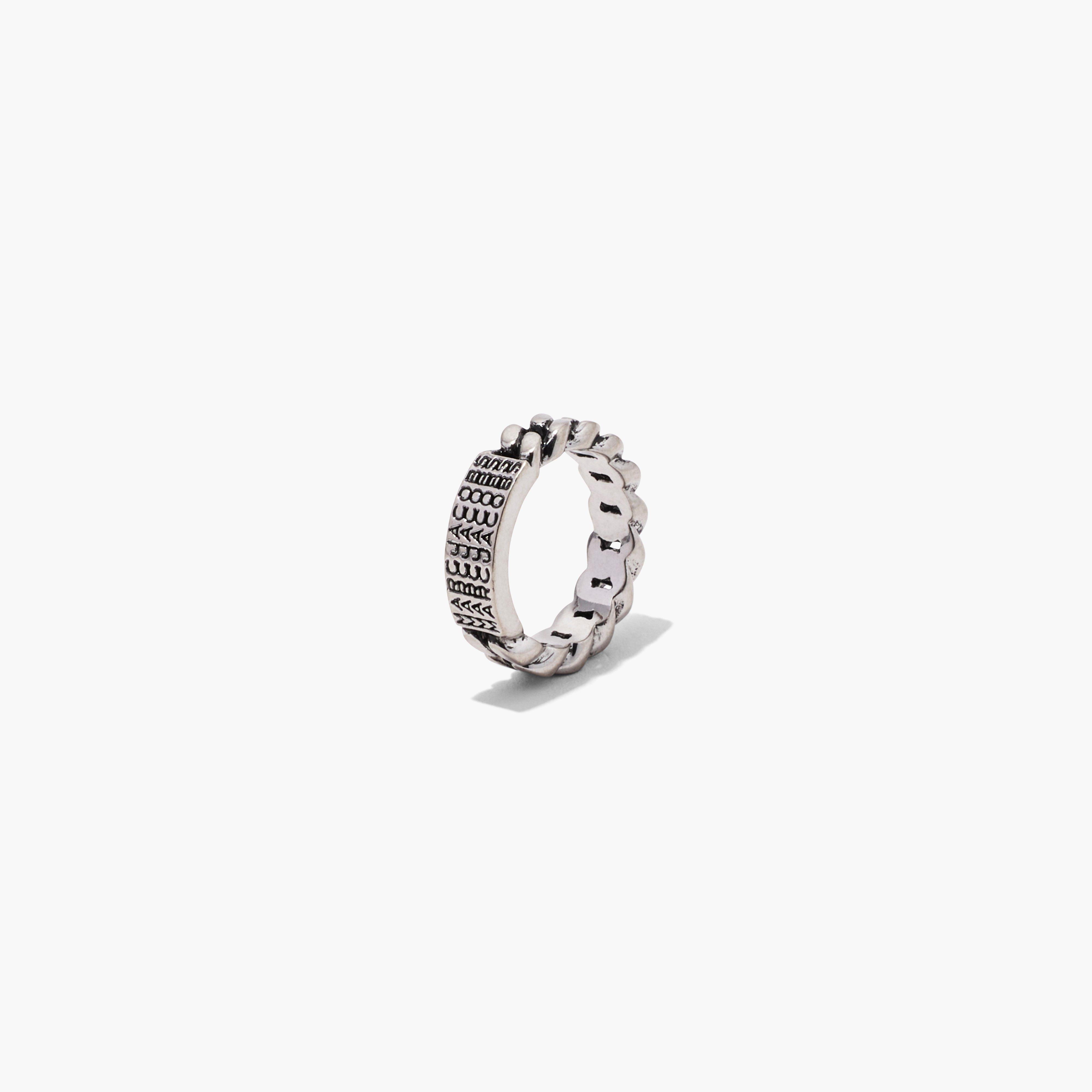 The Barcode Monogram ID Chain Ring(Rings)