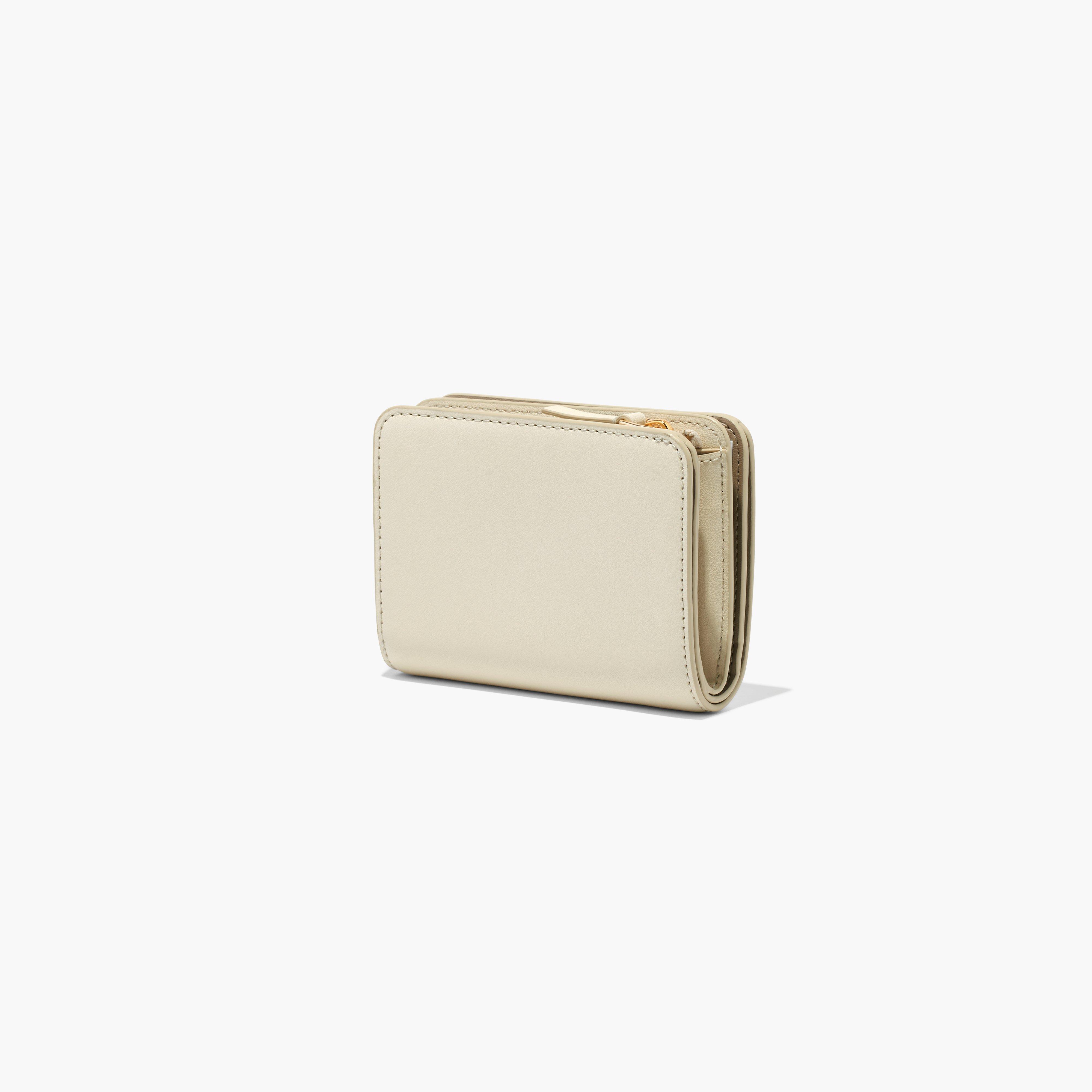The J Marc Mini Compact Wallet - CLOUD WHITE--Alternate view