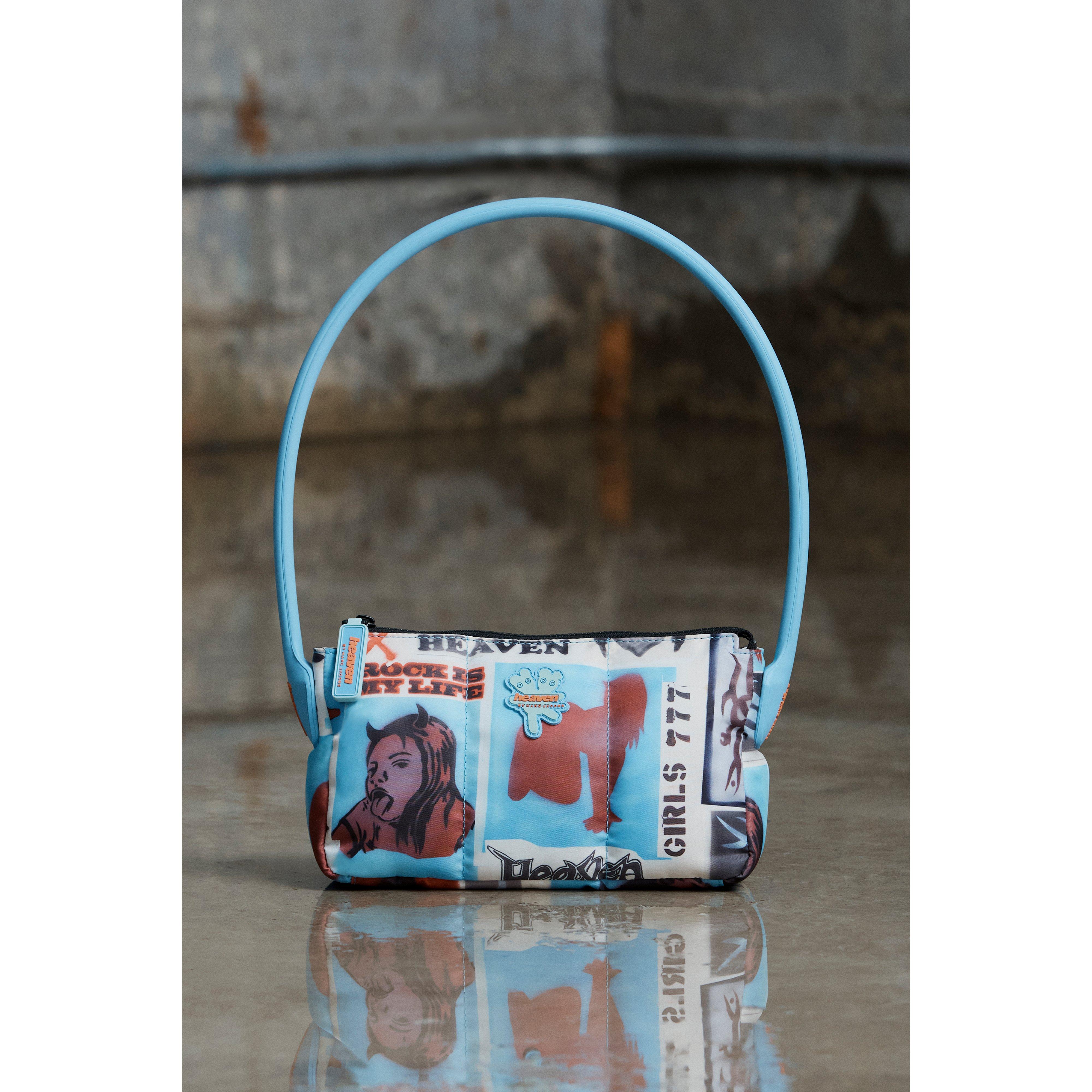 STENCIL SHOULDER BAG - BLUE MULTI
