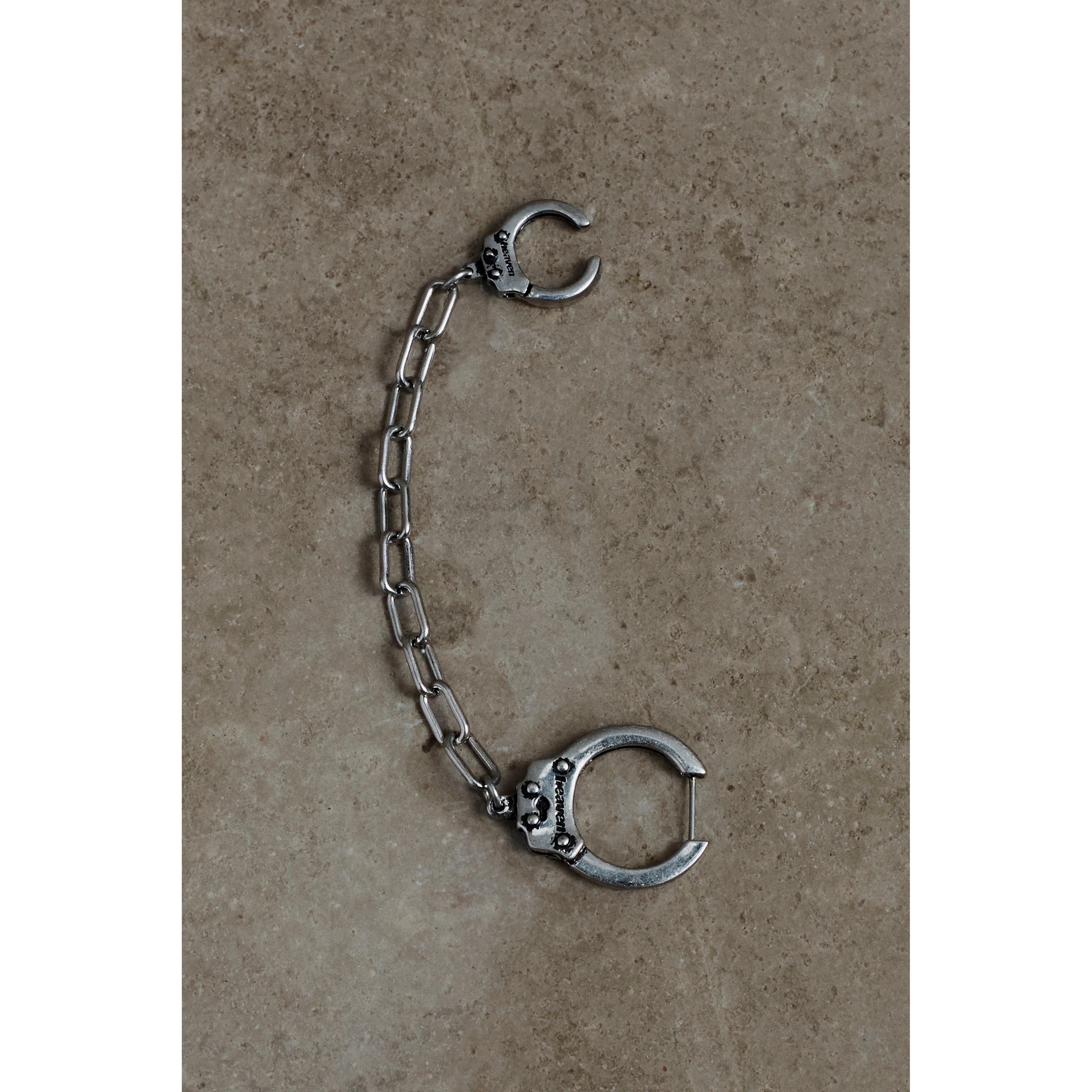 HAND CUFF EARRING - AGED SILVER