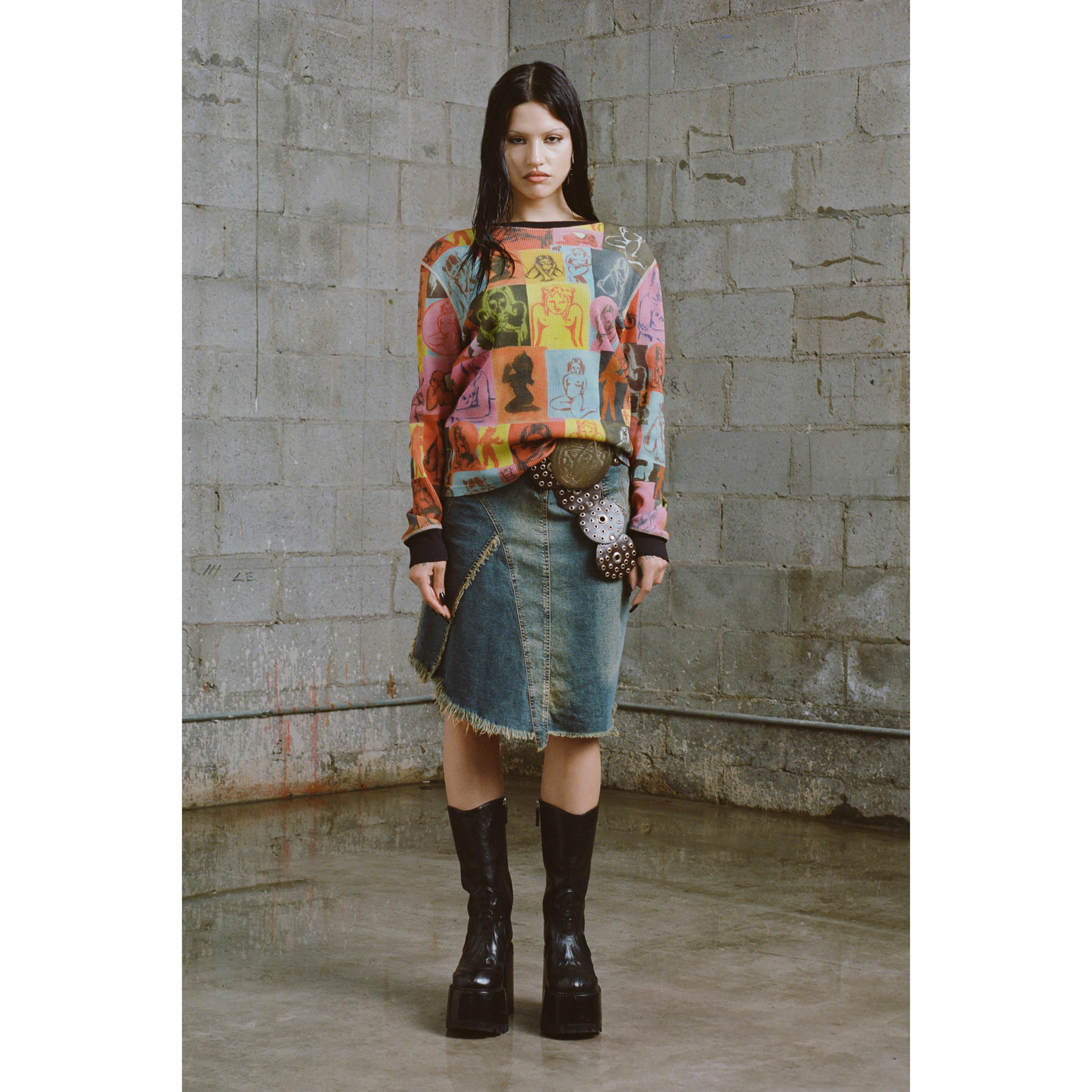 STENCIL THERMAL LONGSLEEVE TEE - MULTI