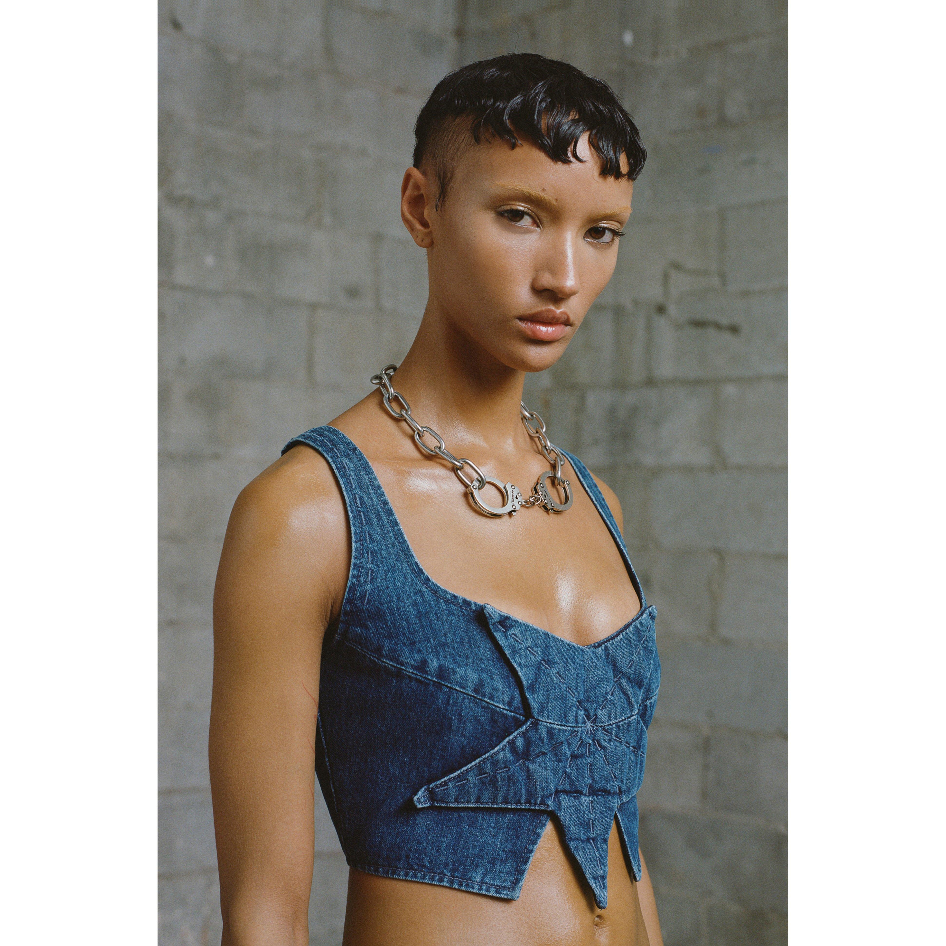 DAISY LONE STAR BUSTIER - DENIM BLUE