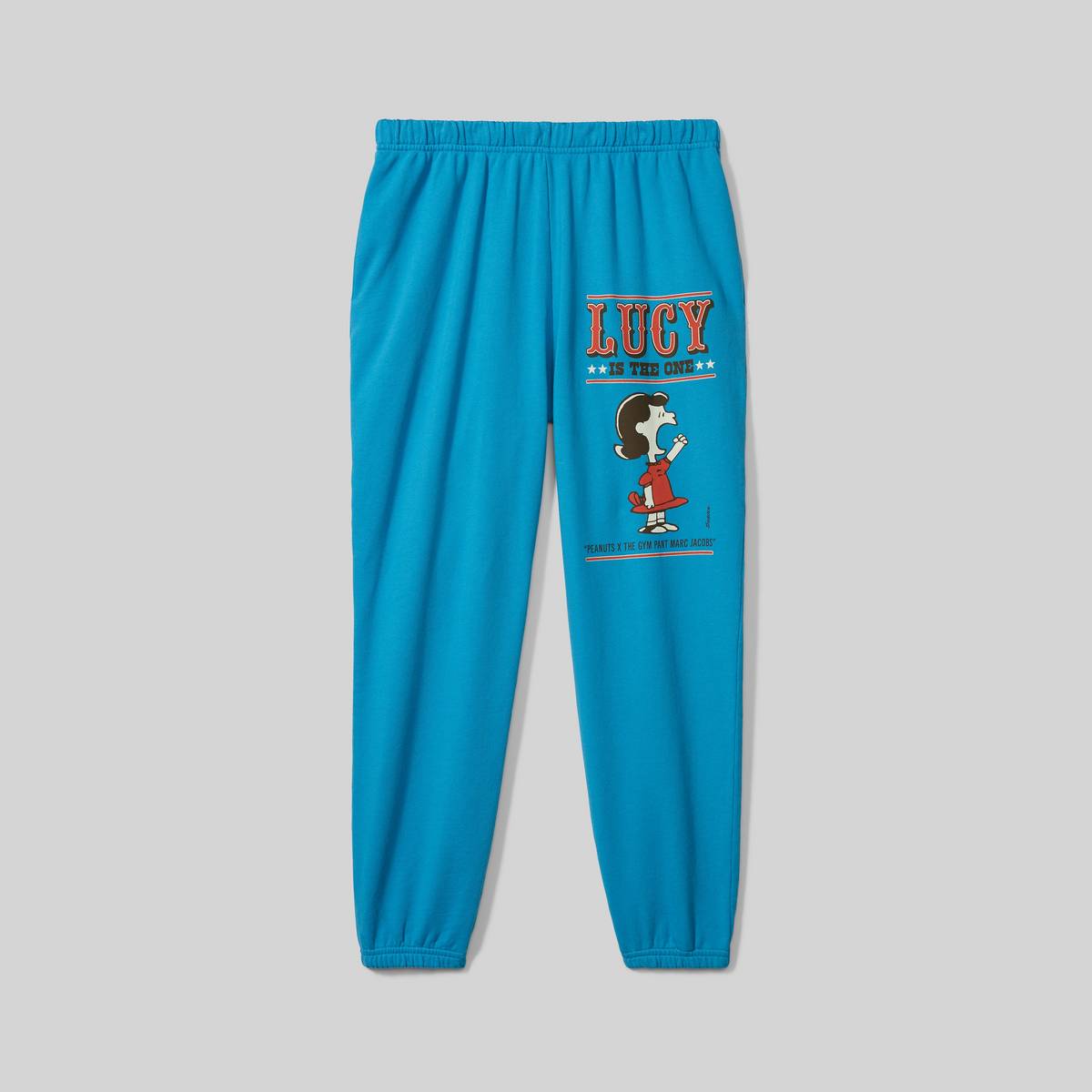 Image of MARC JACOBS Women's Peanuts x The Gym Pants in Washed Blue, Size Large