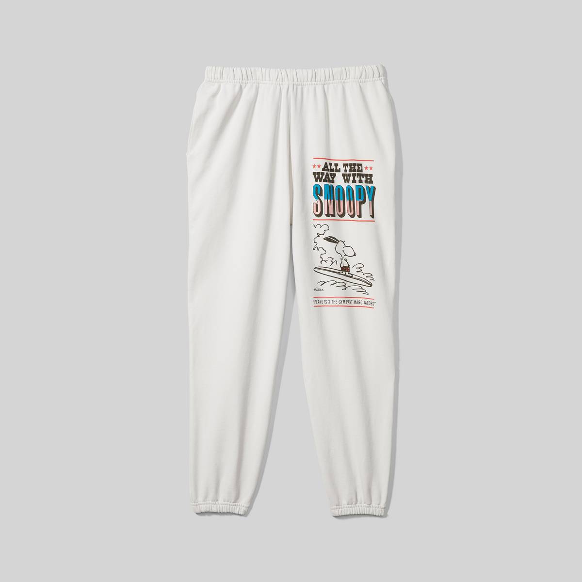 Image of MARC JACOBS Women's Peanuts x The Gym Pants in Vintage Ivory, Size Large