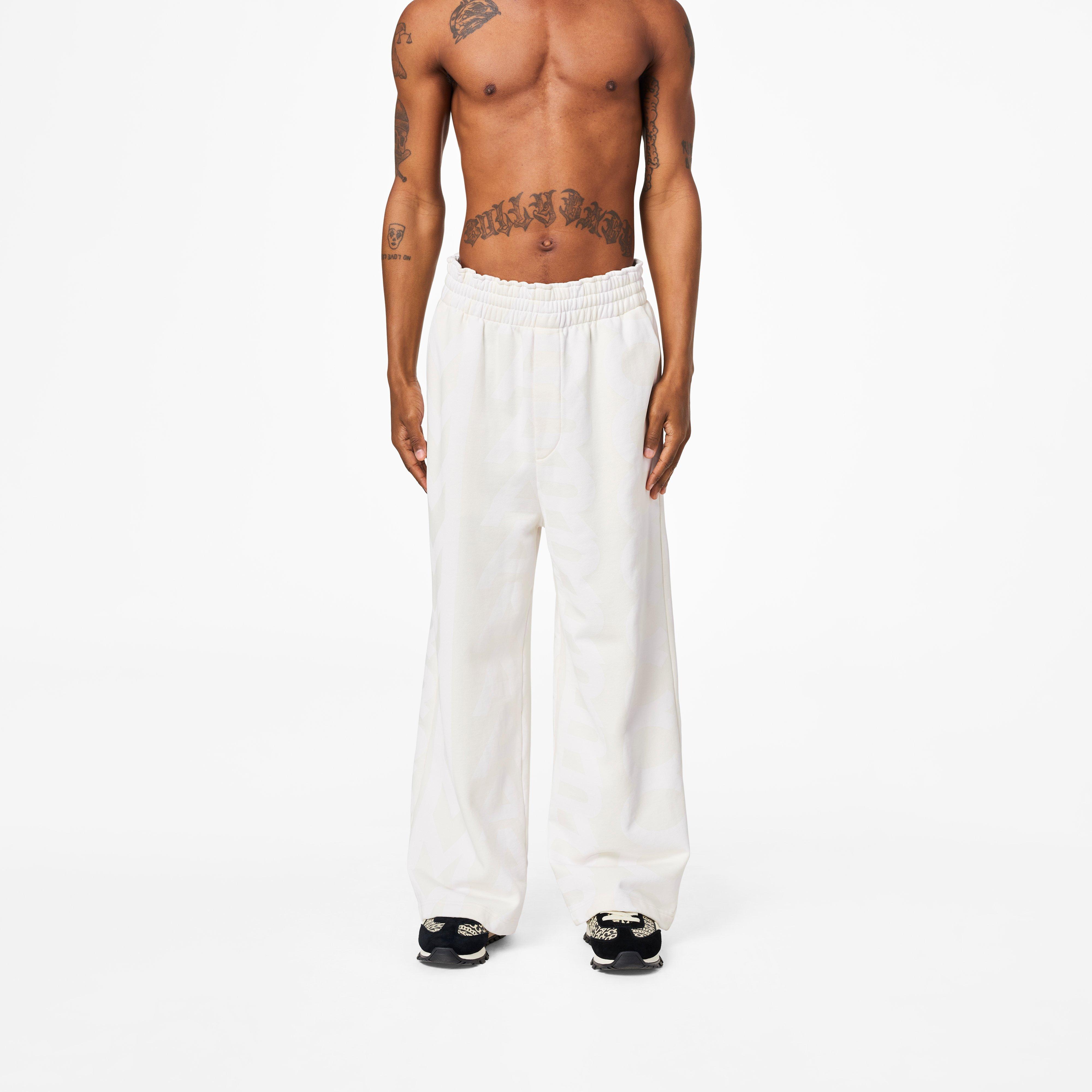 The Monogram Oversized Sweatpants - EGGSHELL/OPTIC WHITE--Alternate view