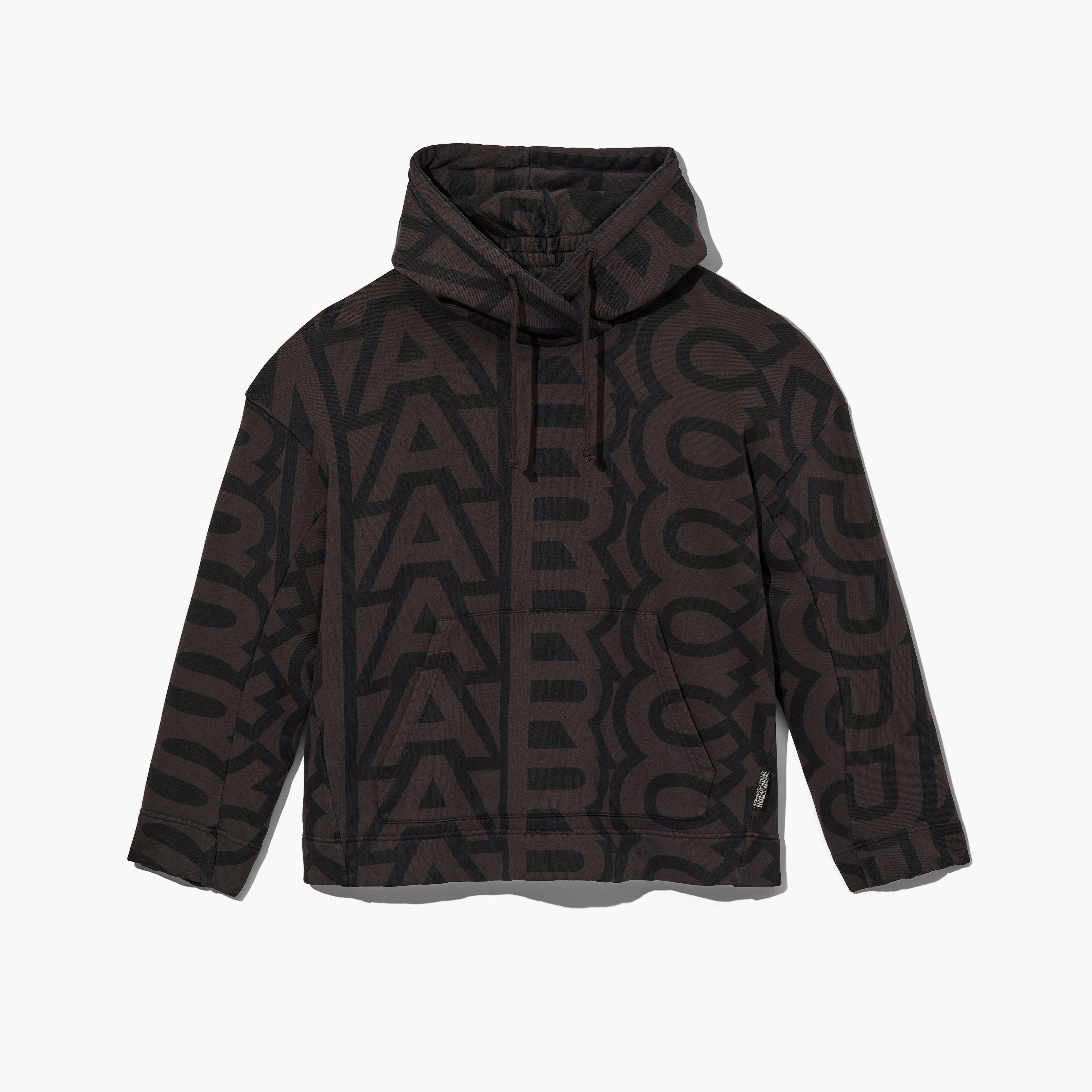 The Monogram Oversized Hoodie - BLACK/CHARCOAL--Alternate view