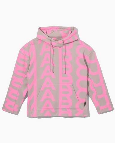 Marc by Marc jacobs Monogram Oversized Hoodie,TAUPE/PINK