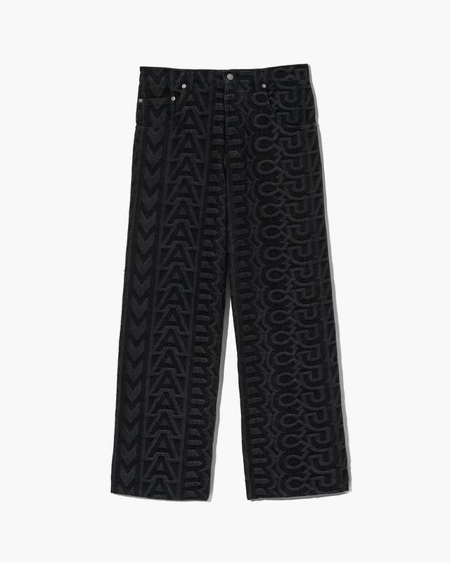 Marc Jacobs The Monogram Oversized Jeans in Matte Silver, Size 25