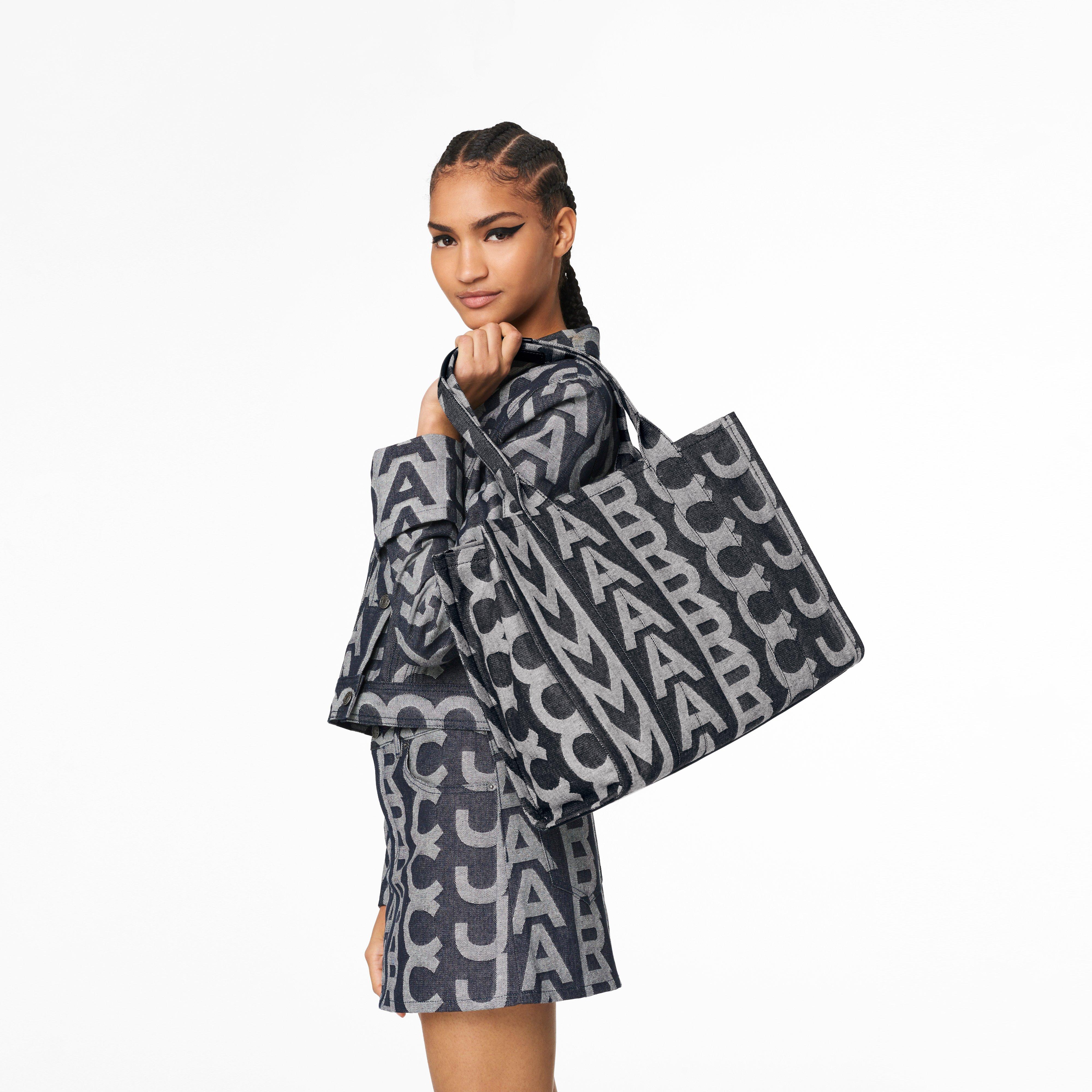 The Monogram Denim Large Tote - DENIM BLUE--Alternate view