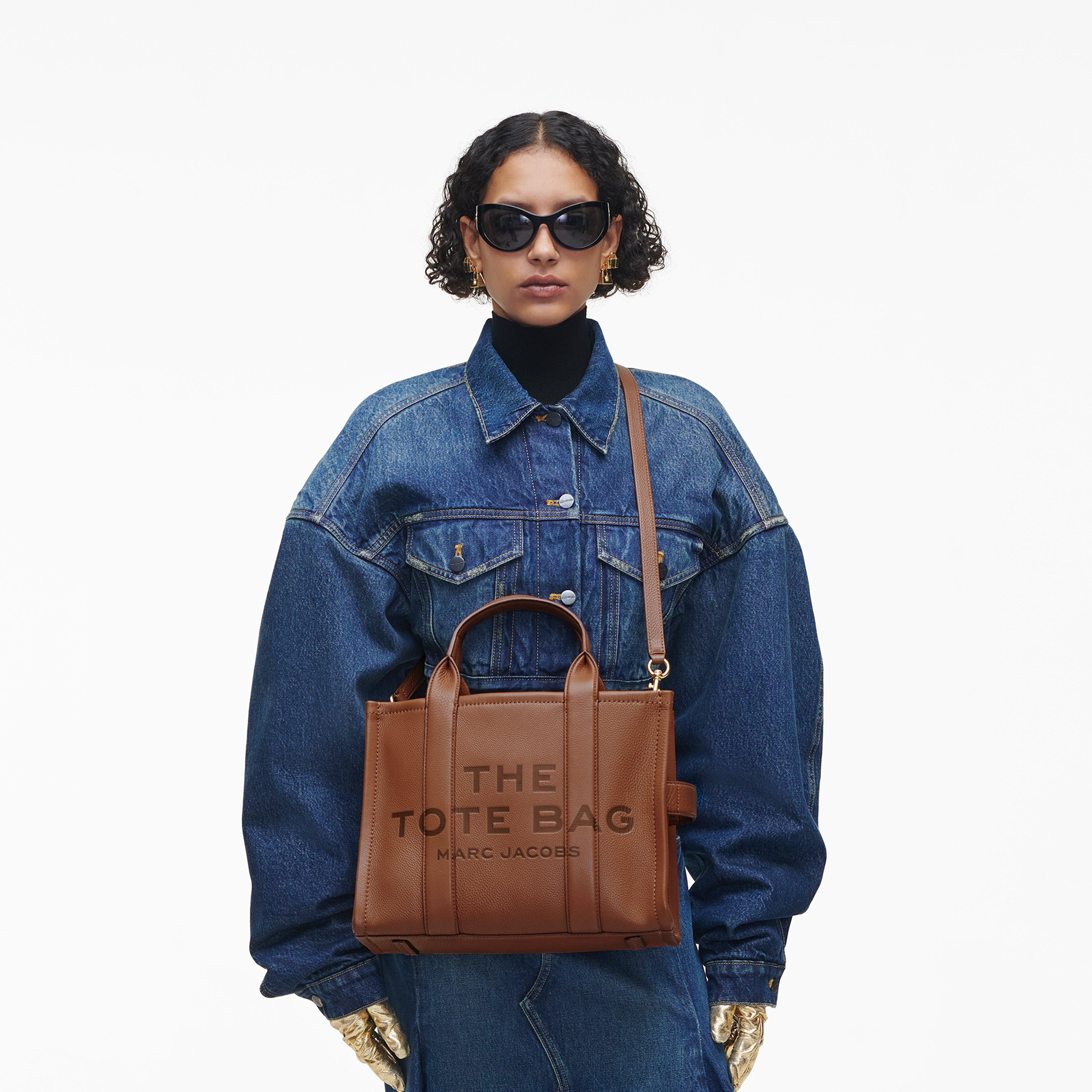 The Leather Medium Tote Bag - ARGAN OIL--Alternate view