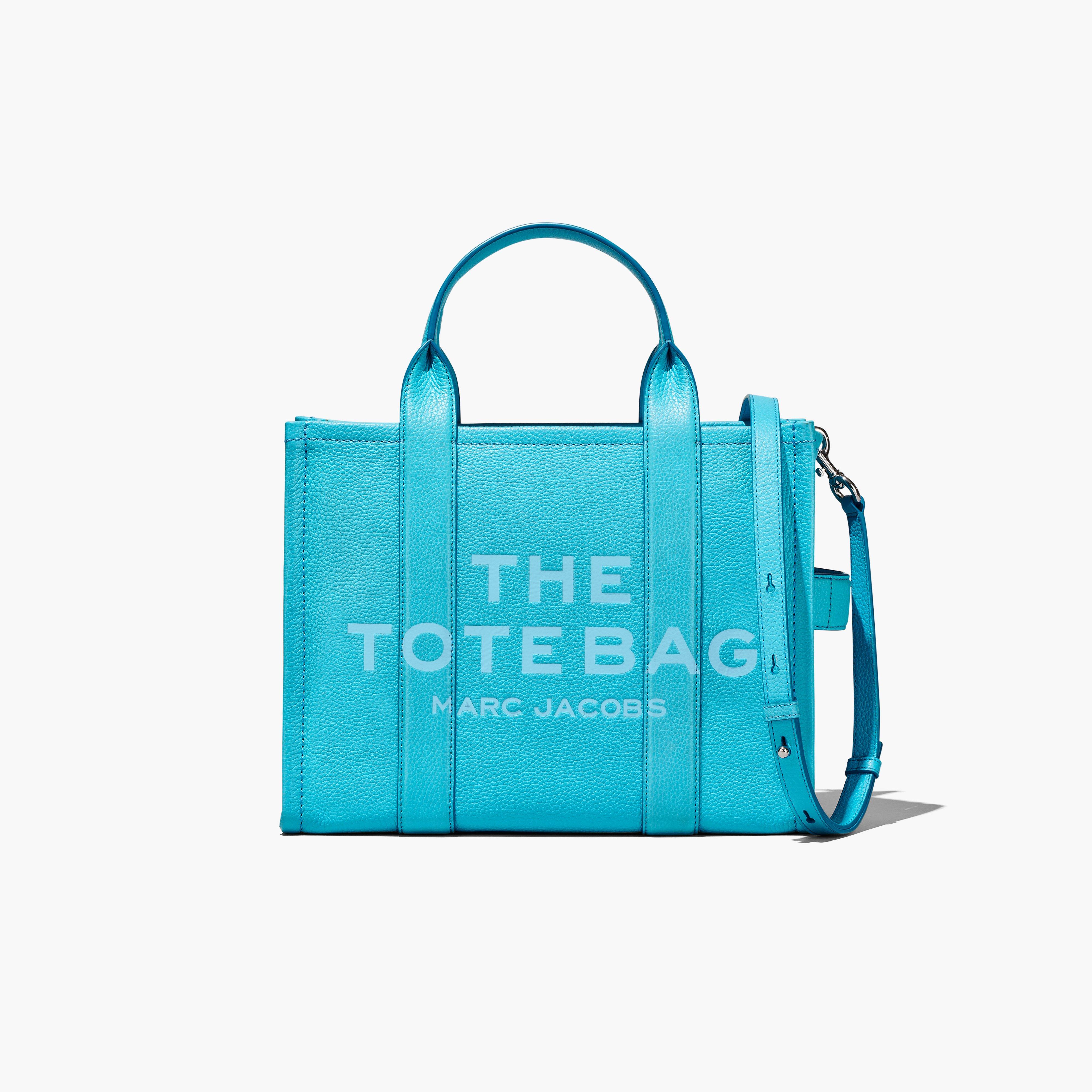 The Leather Medium Tote Bag - POOL