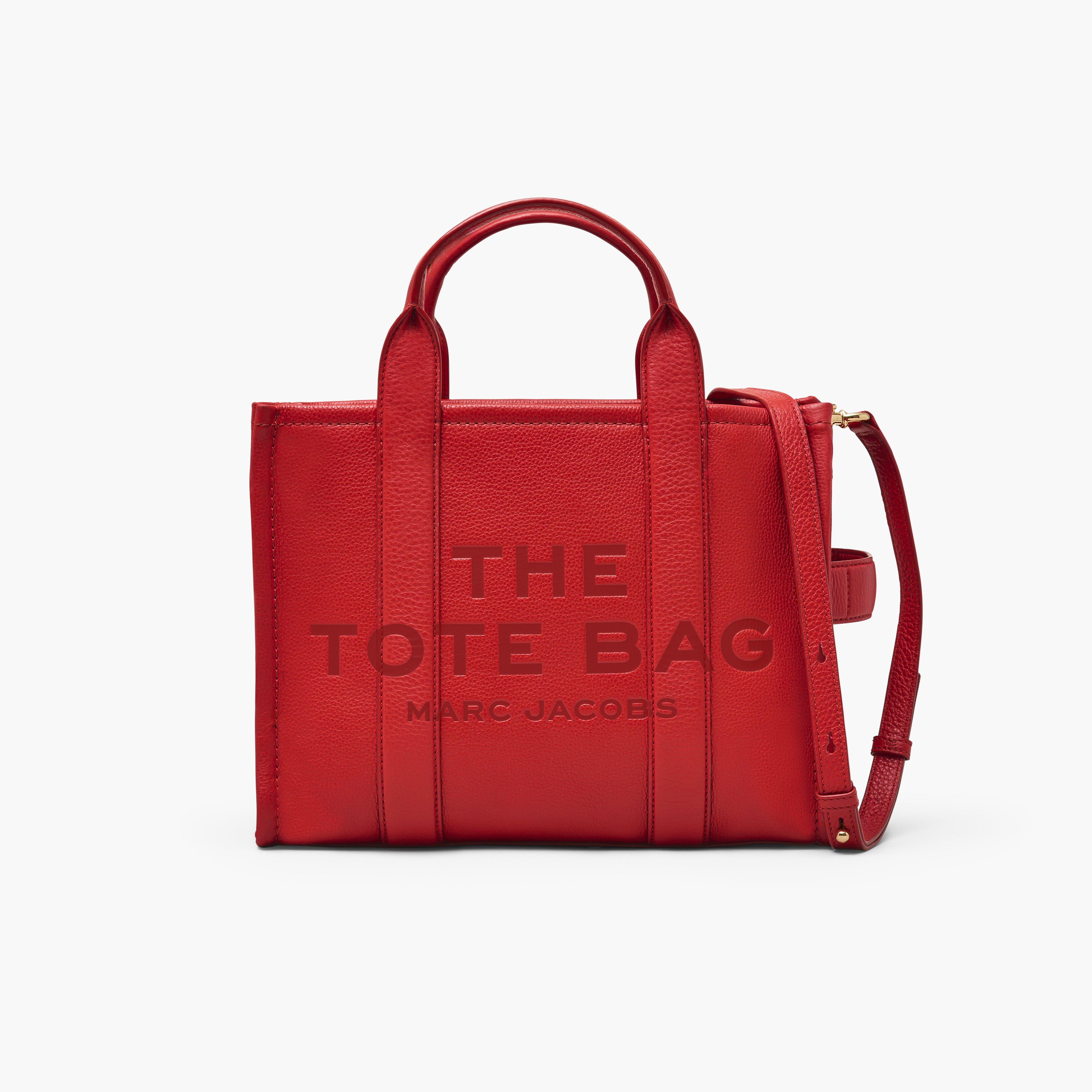 마크 바이 마크 제이콥스 Marc by Marc jacobs The Leather Medium Tote Bag,TRUE RED