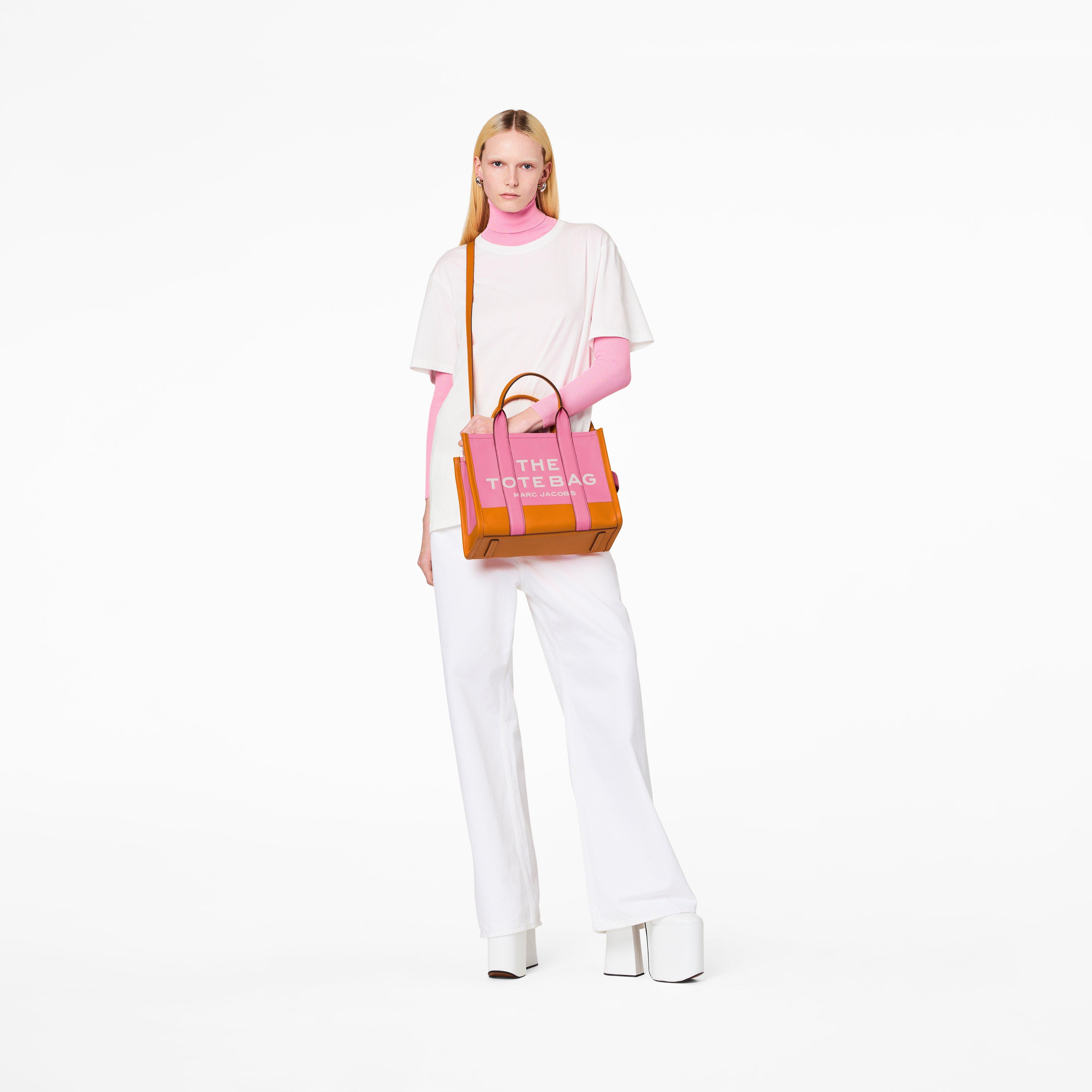 The Colorblock Medium Tote Bag - CANDY PINK MULTI--Alternate view