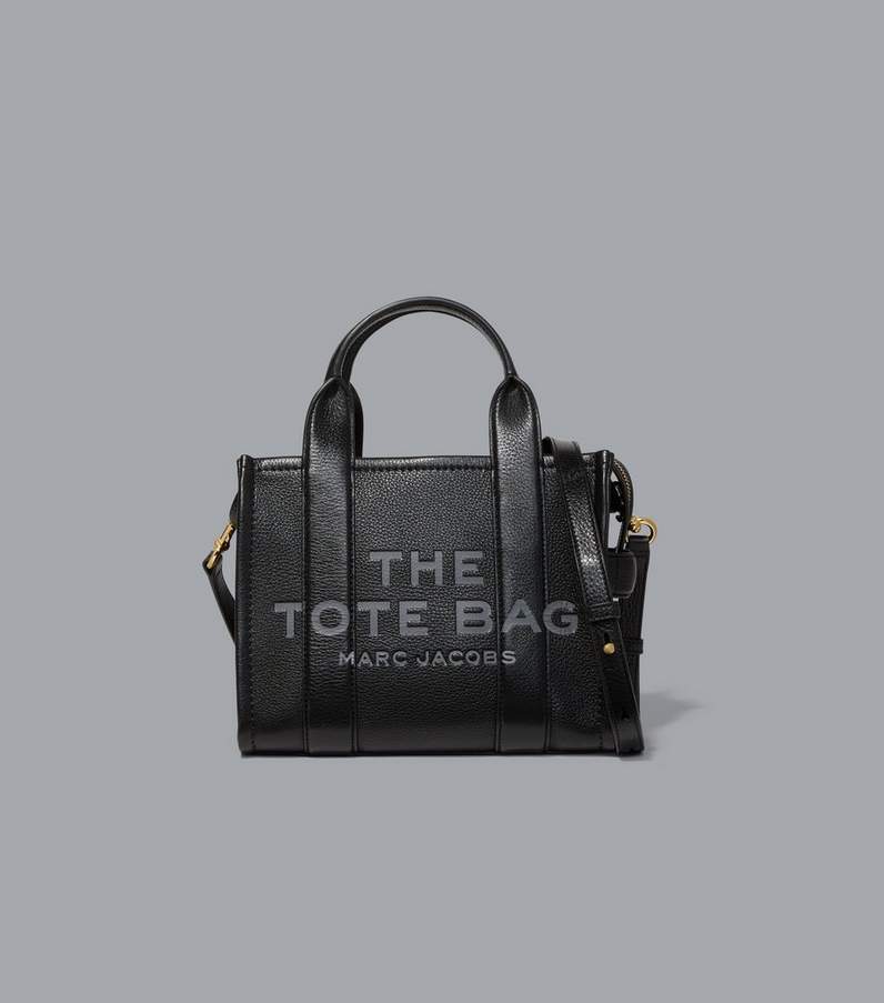 Marc Jacobs The Crinkle Leather Mini Tote Bag Black