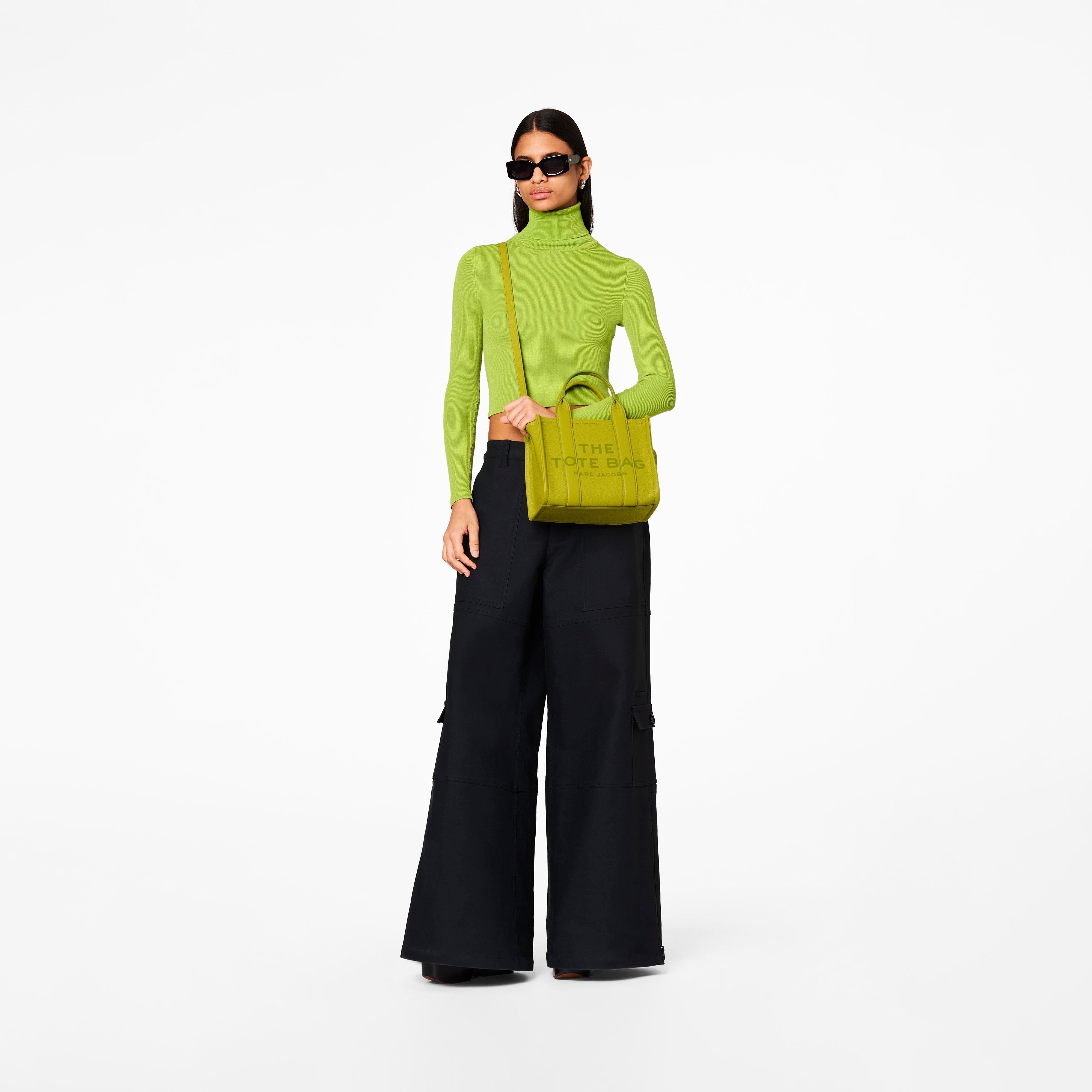 The Leather Mini Tote Bag - CITRONELLE--Alternate view