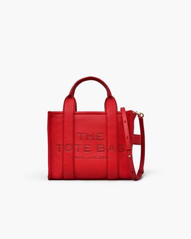 마크 바이 마크 제이콥스 Marc Jacobs The Leather Mini Tote Bag,TRUE RED