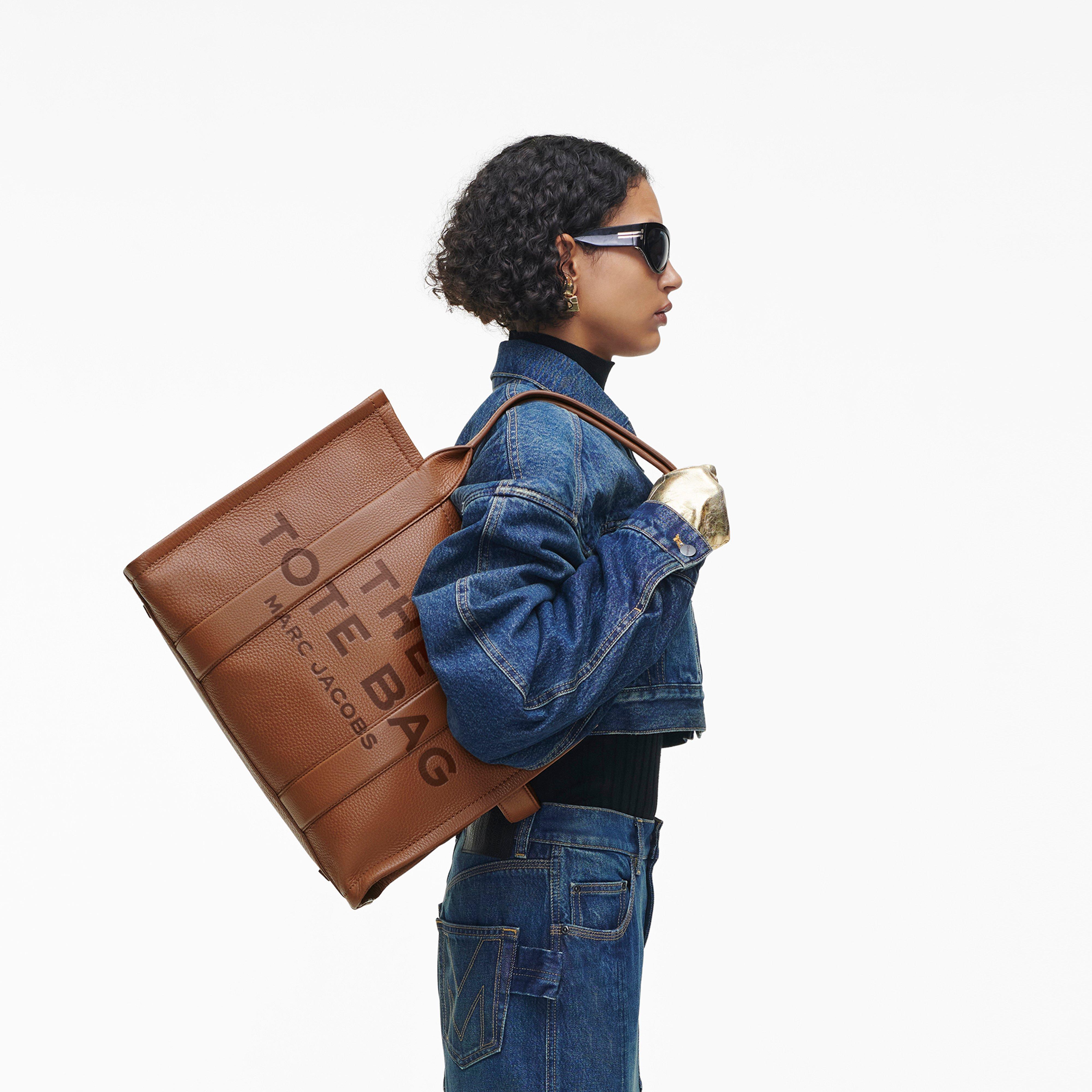 The Leather Large Tote Bag - ARGAN OIL--Alternate view