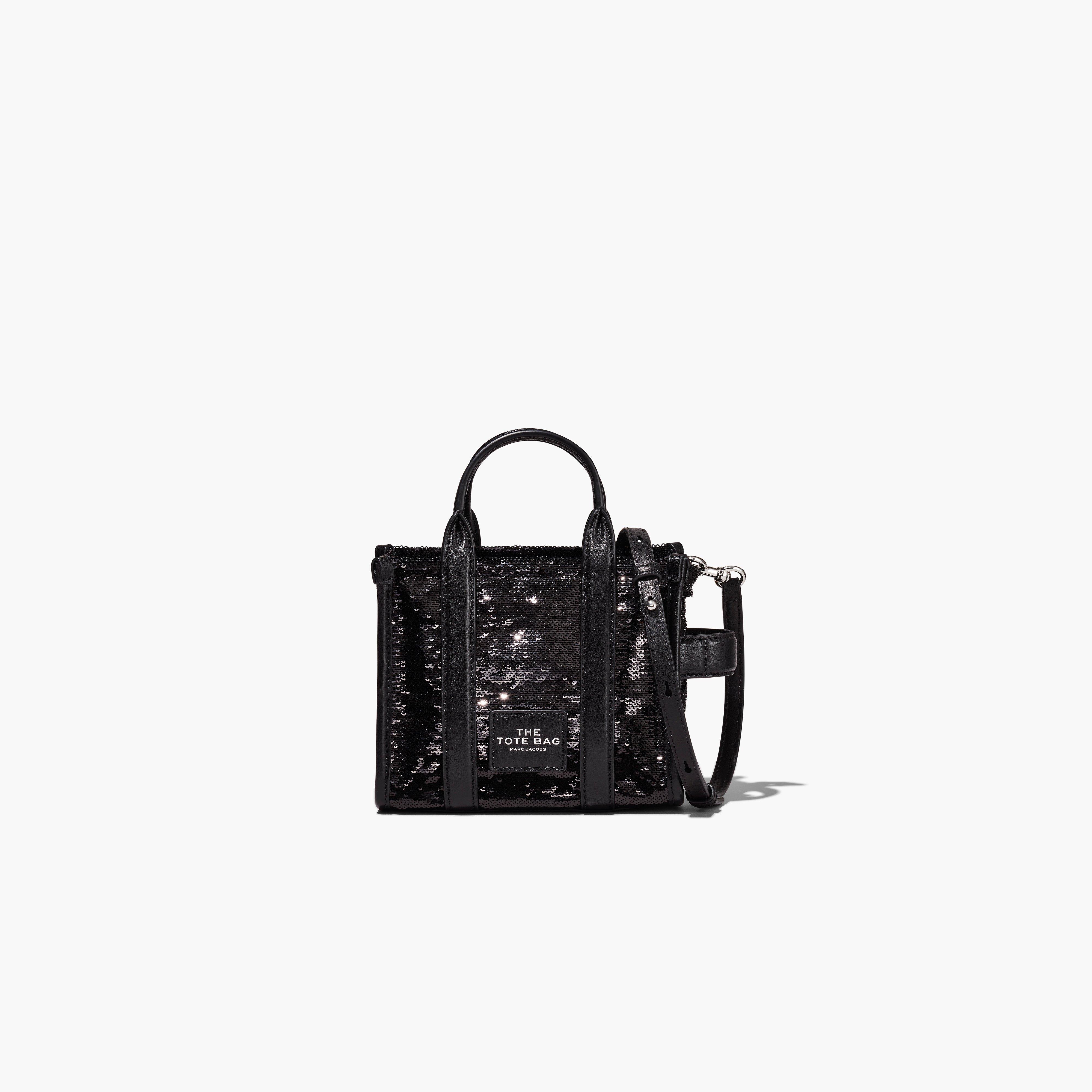 The Sequin Micro Tote Bag - BLACK