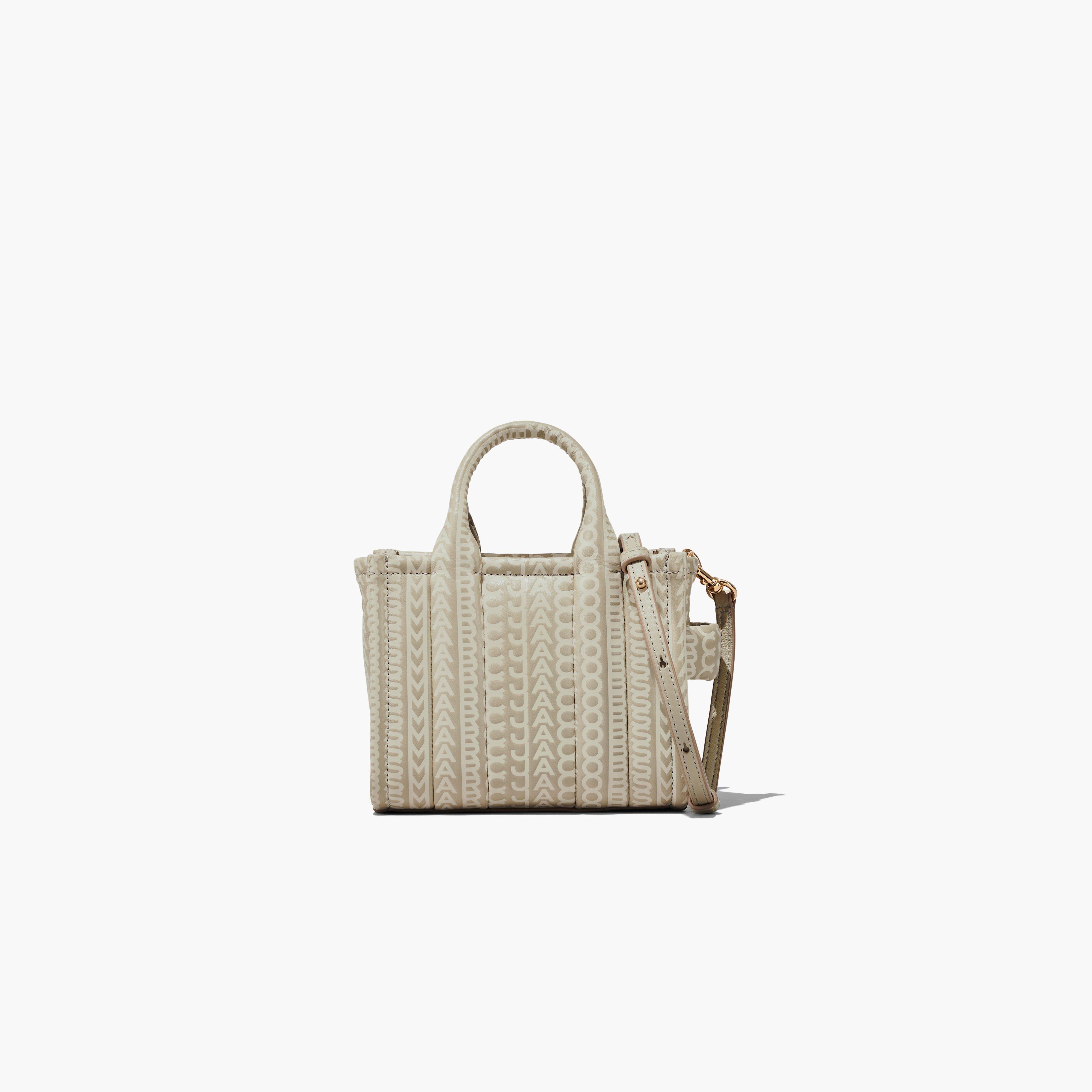 The Monogram Leather Micro Tote - KHAKI