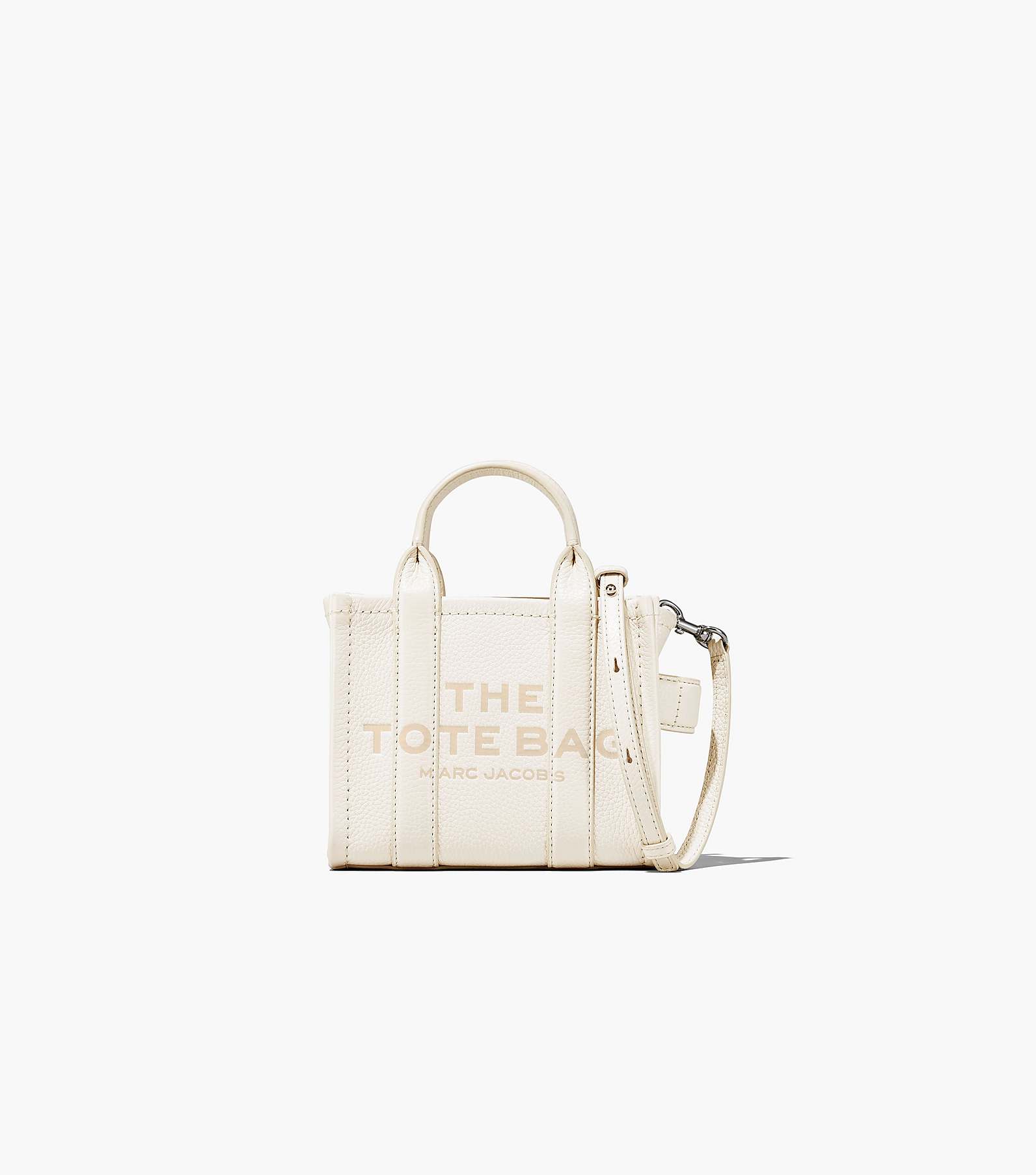 Marc Jacobs The Nano Tote Bag Charm in Cotton/Silver