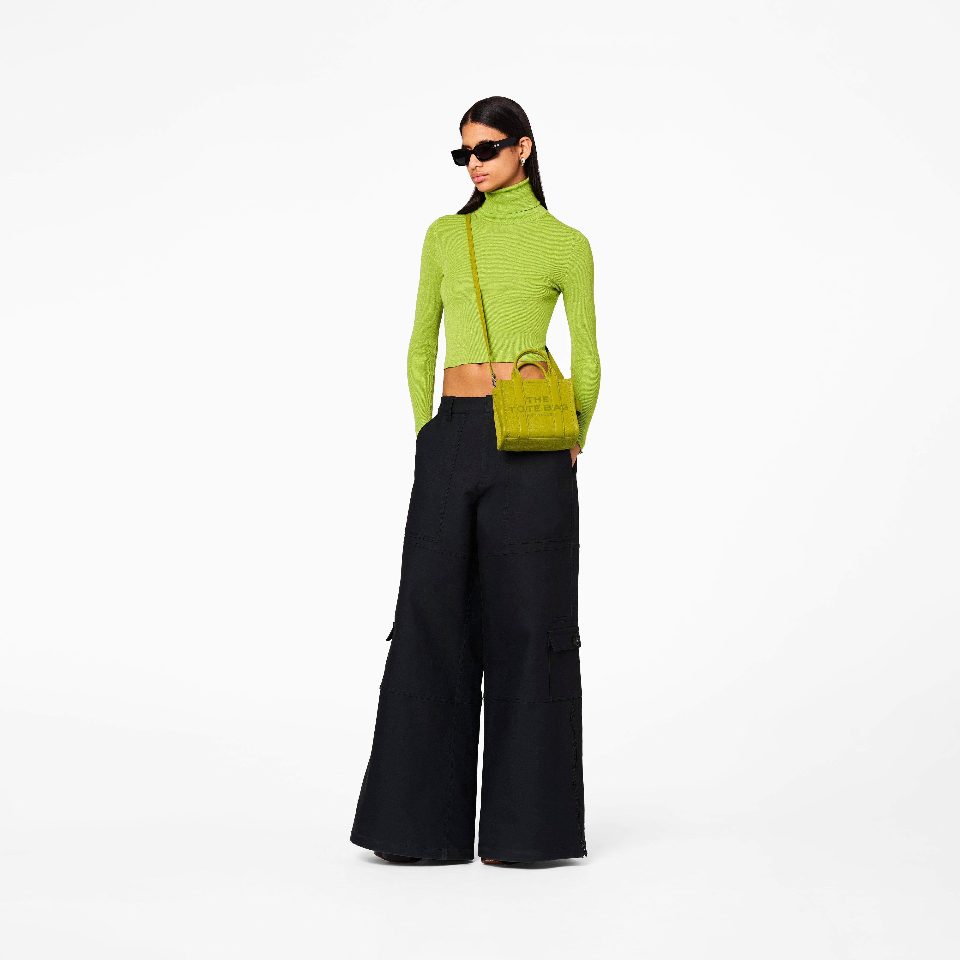 The Leather Micro Tote Bag - CITRONELLE--Alternate view