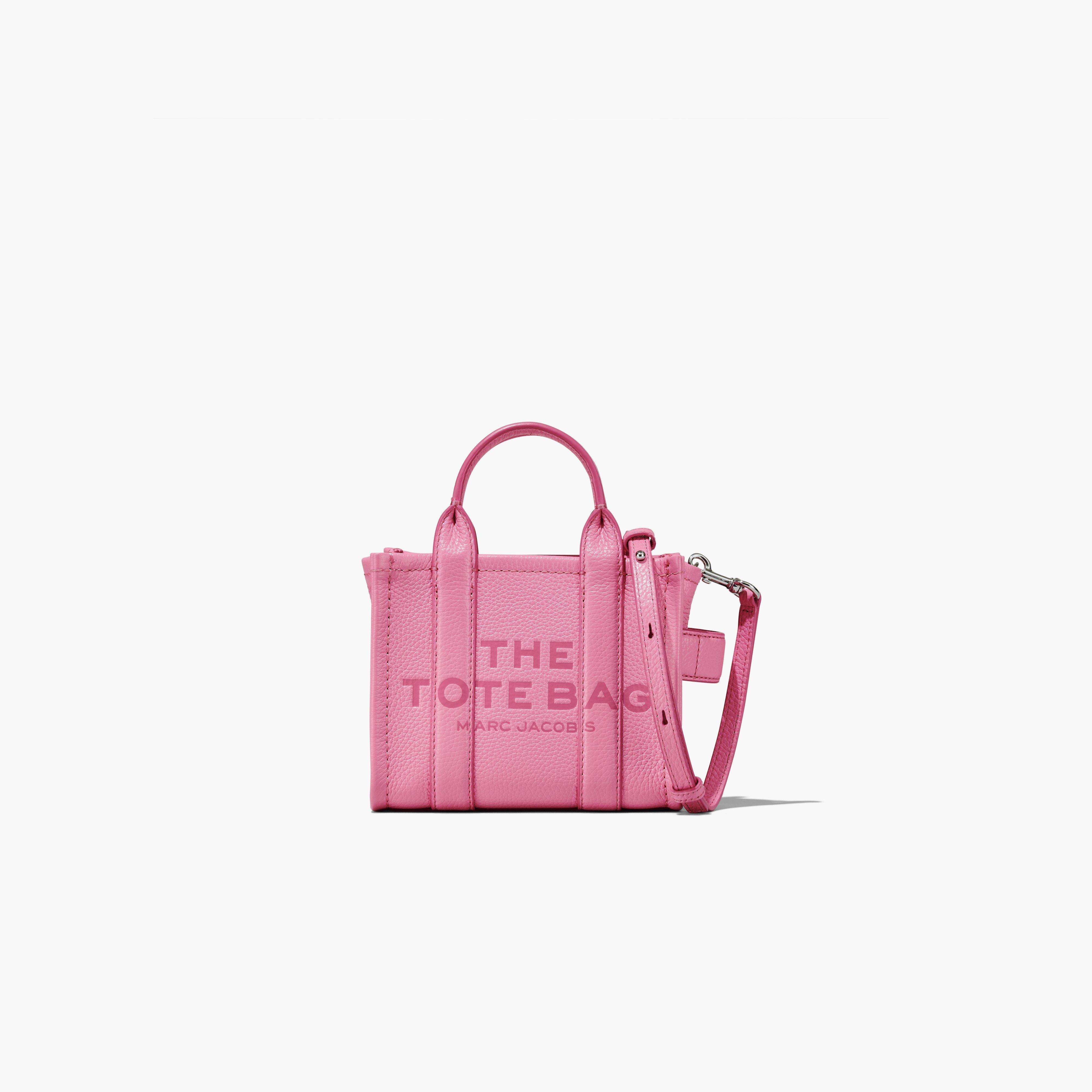 The Leather Micro Tote Bag - CANDY PINK