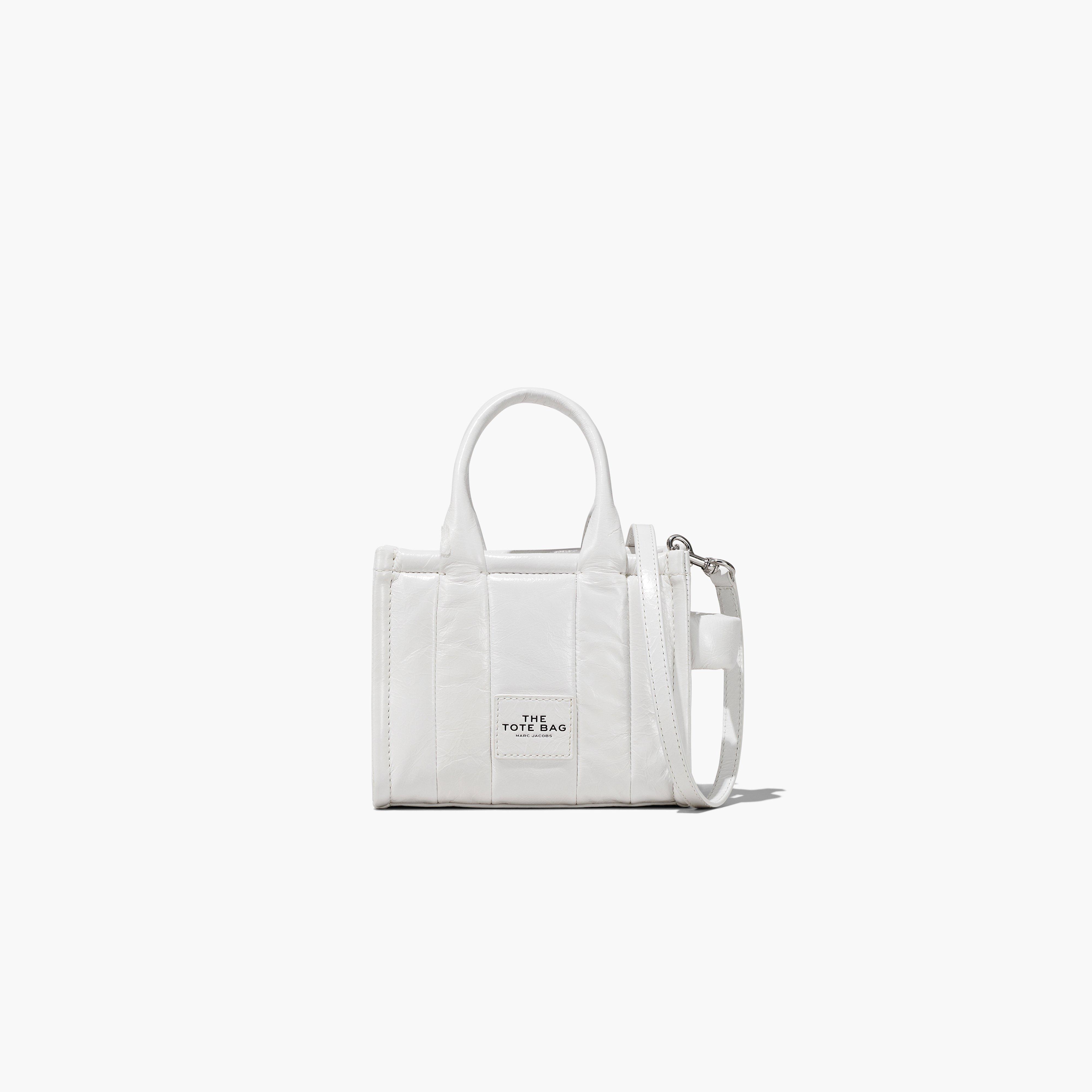The Shiny Crinkle Micro Tote - WHITE