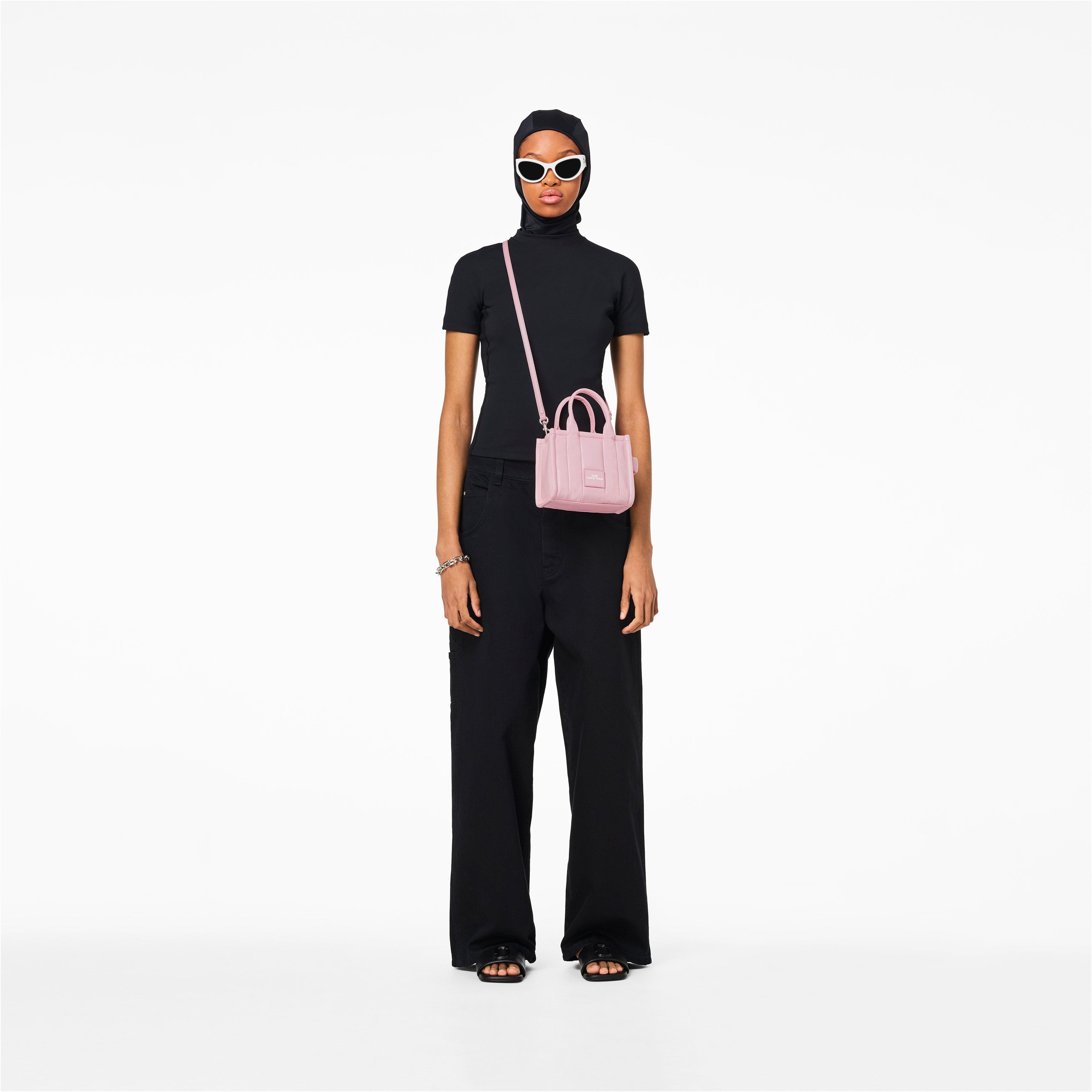 The Shiny Crinkle Micro Tote - BUBBLEGUM--Alternate view