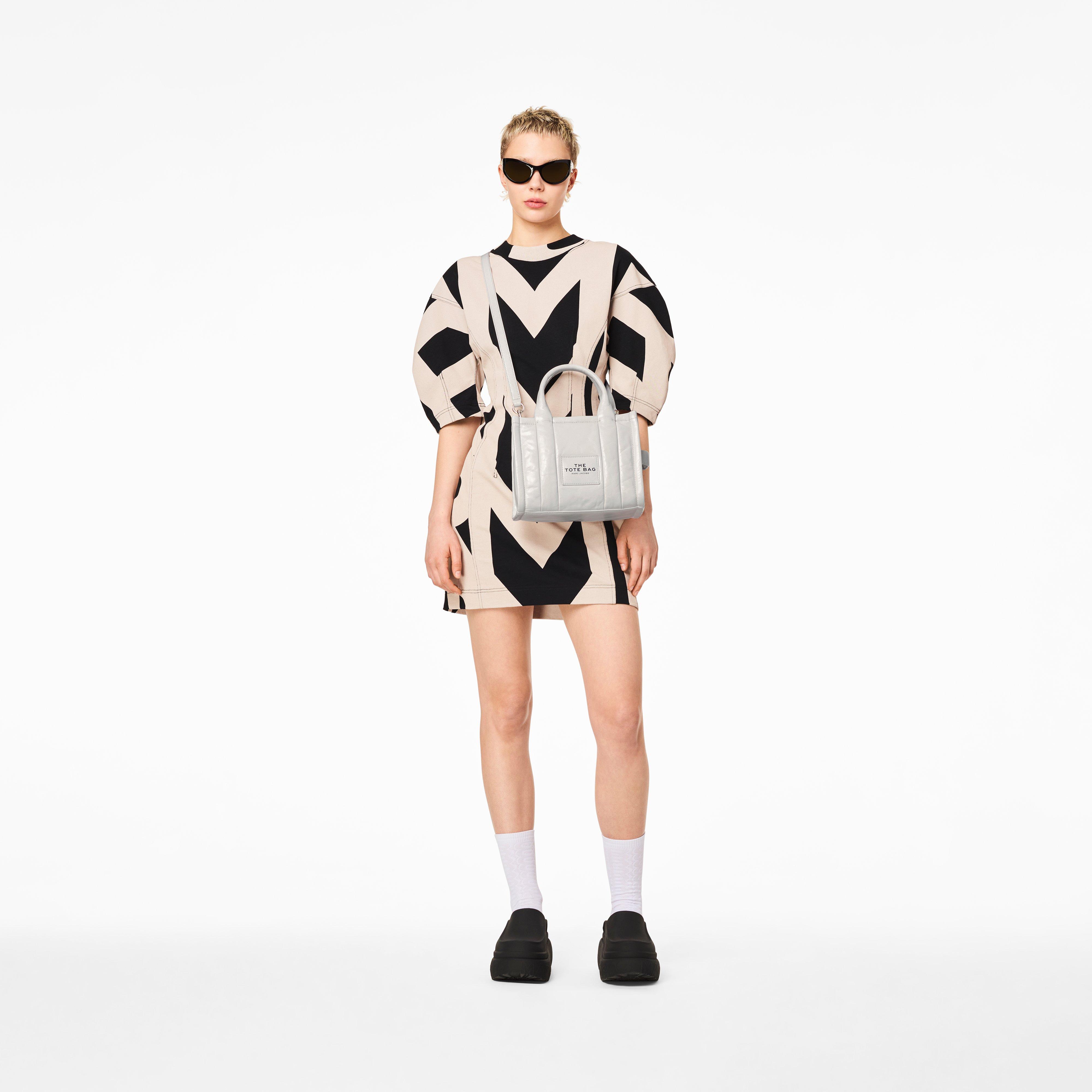 The Shiny Crinkle Mini Tote - WHITE--Alternate view