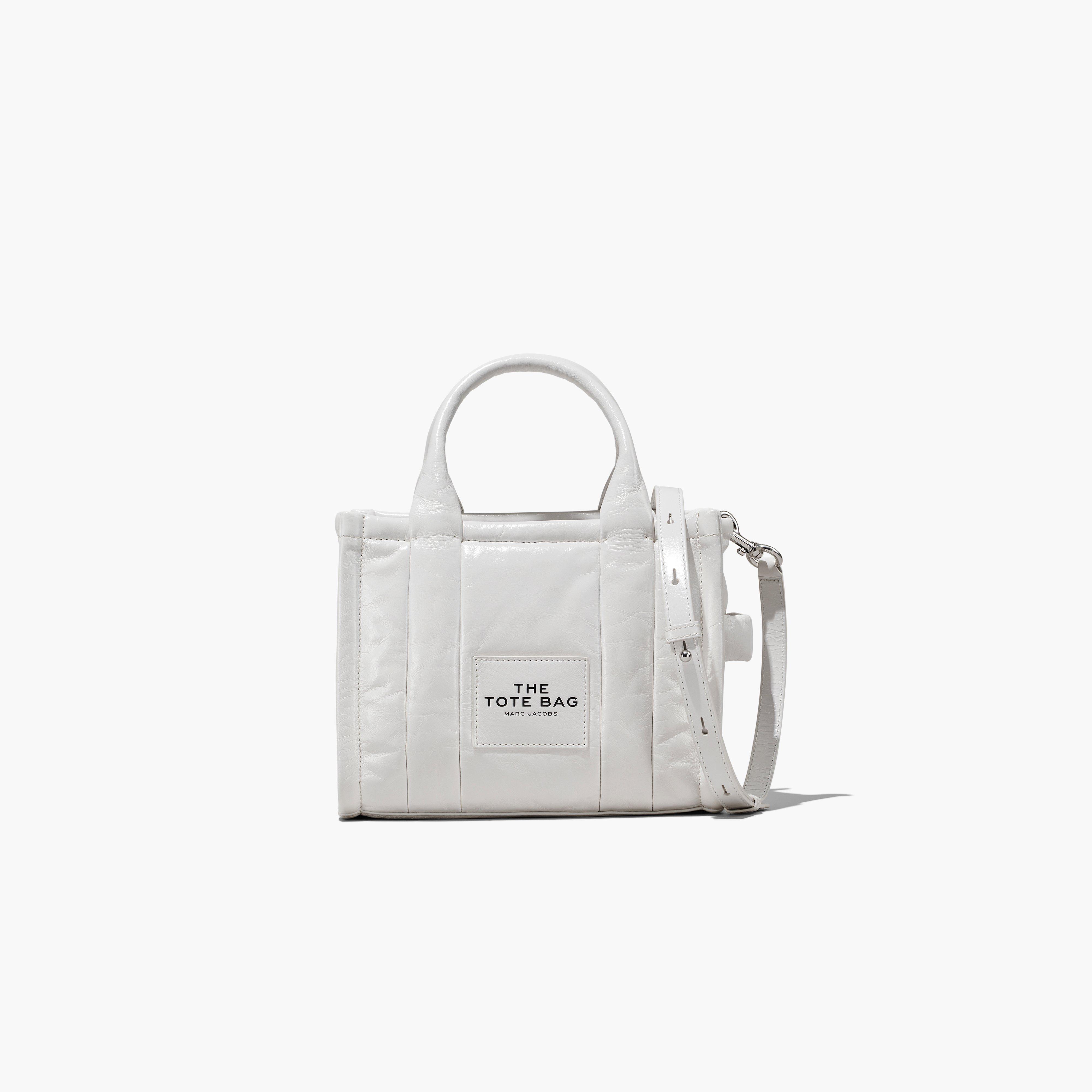The Shiny Crinkle Mini Tote - WHITE