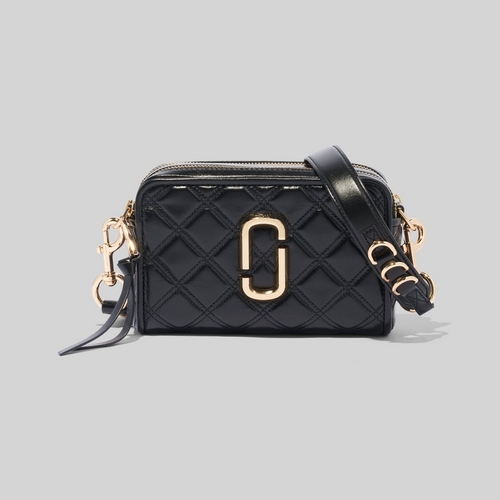 MARC JACOBS: The Softshot 21 bag in quilted leather - Black 1