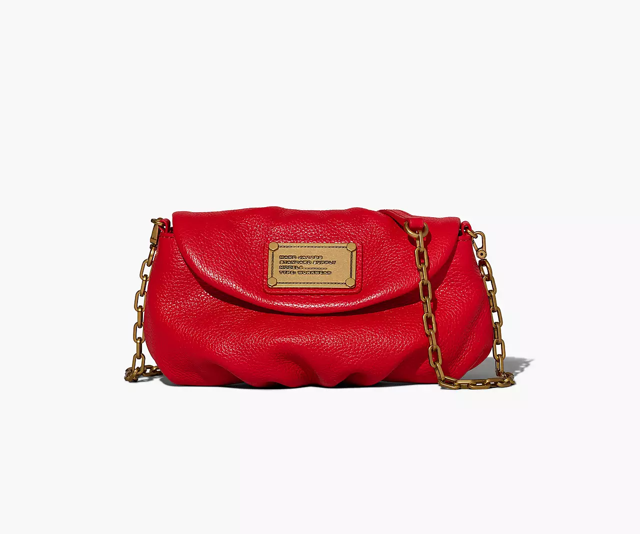 Marc Jacobs Re-Edition Karlie True Red Pebble Leather Bag H164L03FA22