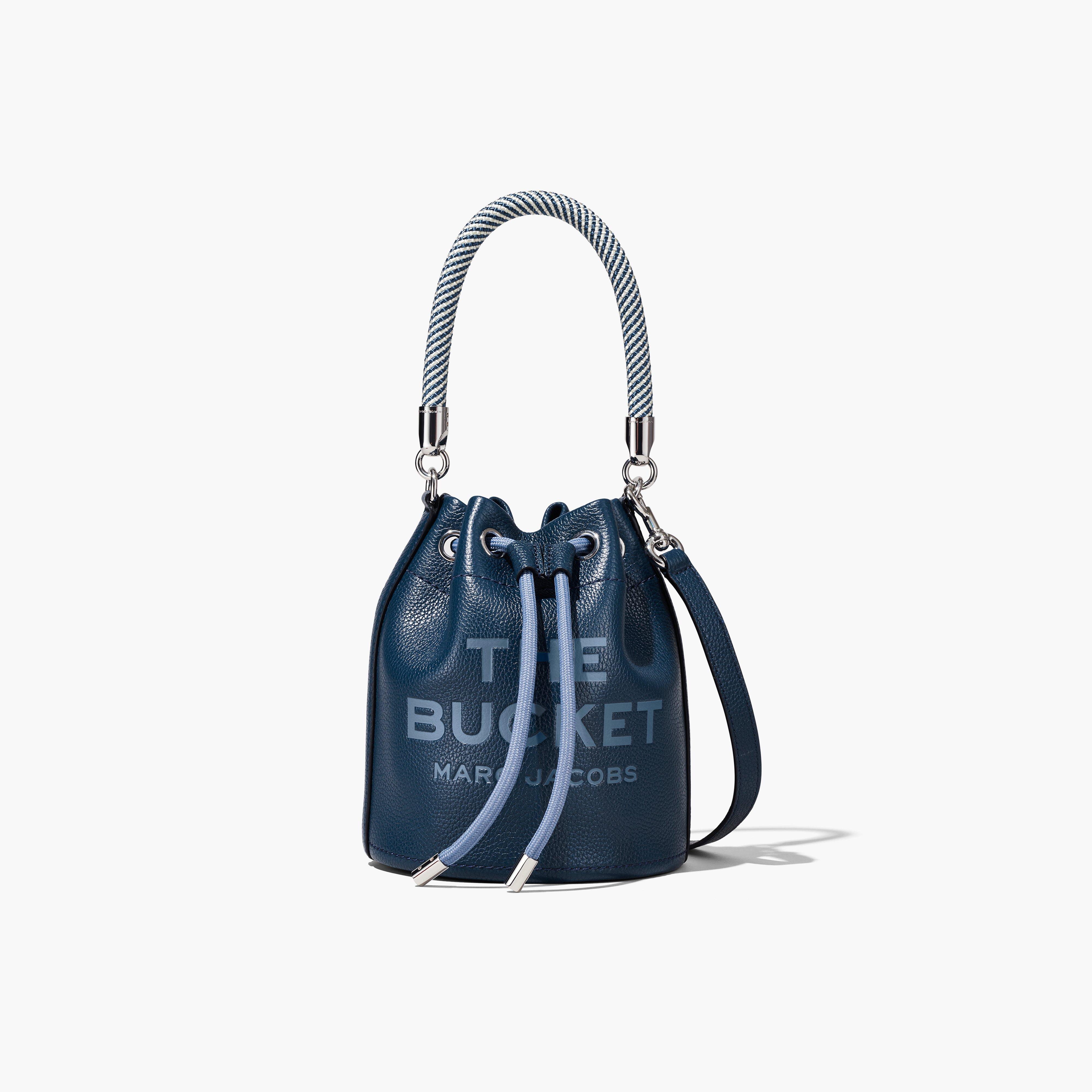 The Leather Bucket Bag - BLUE SEA